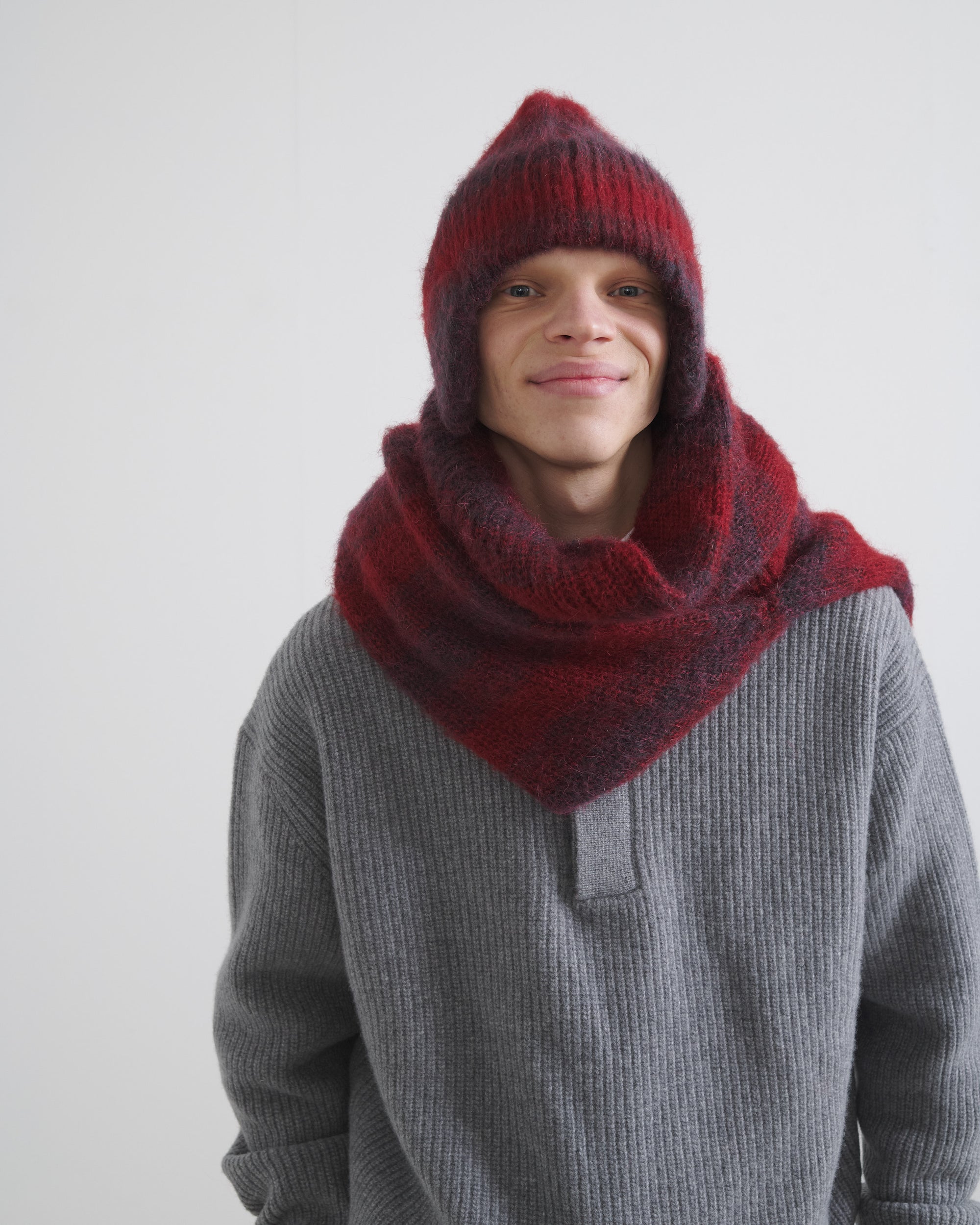 Polo Knit - Marl Grey