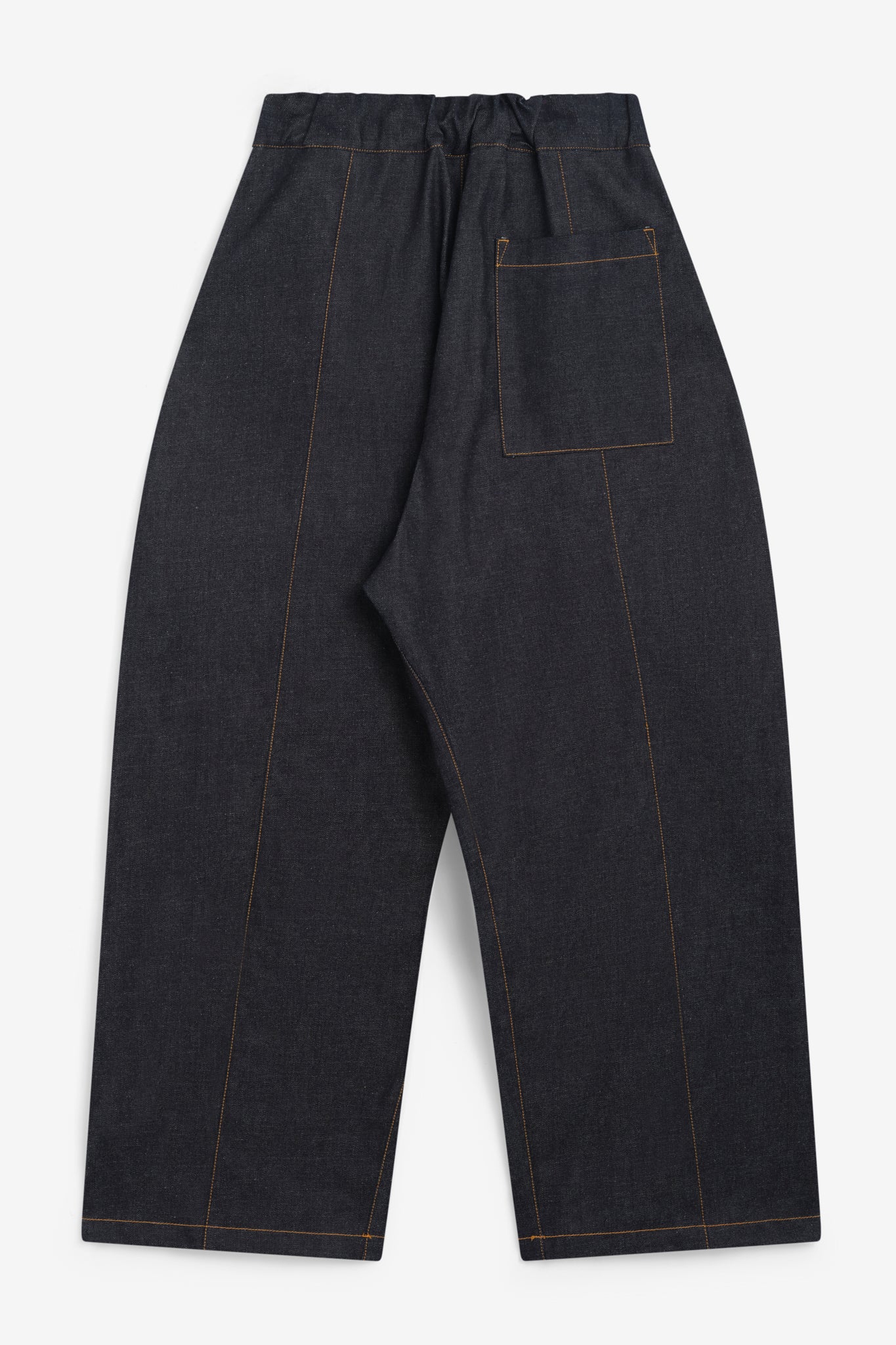 Box Pleat Trouser Denim - Raw Indigo