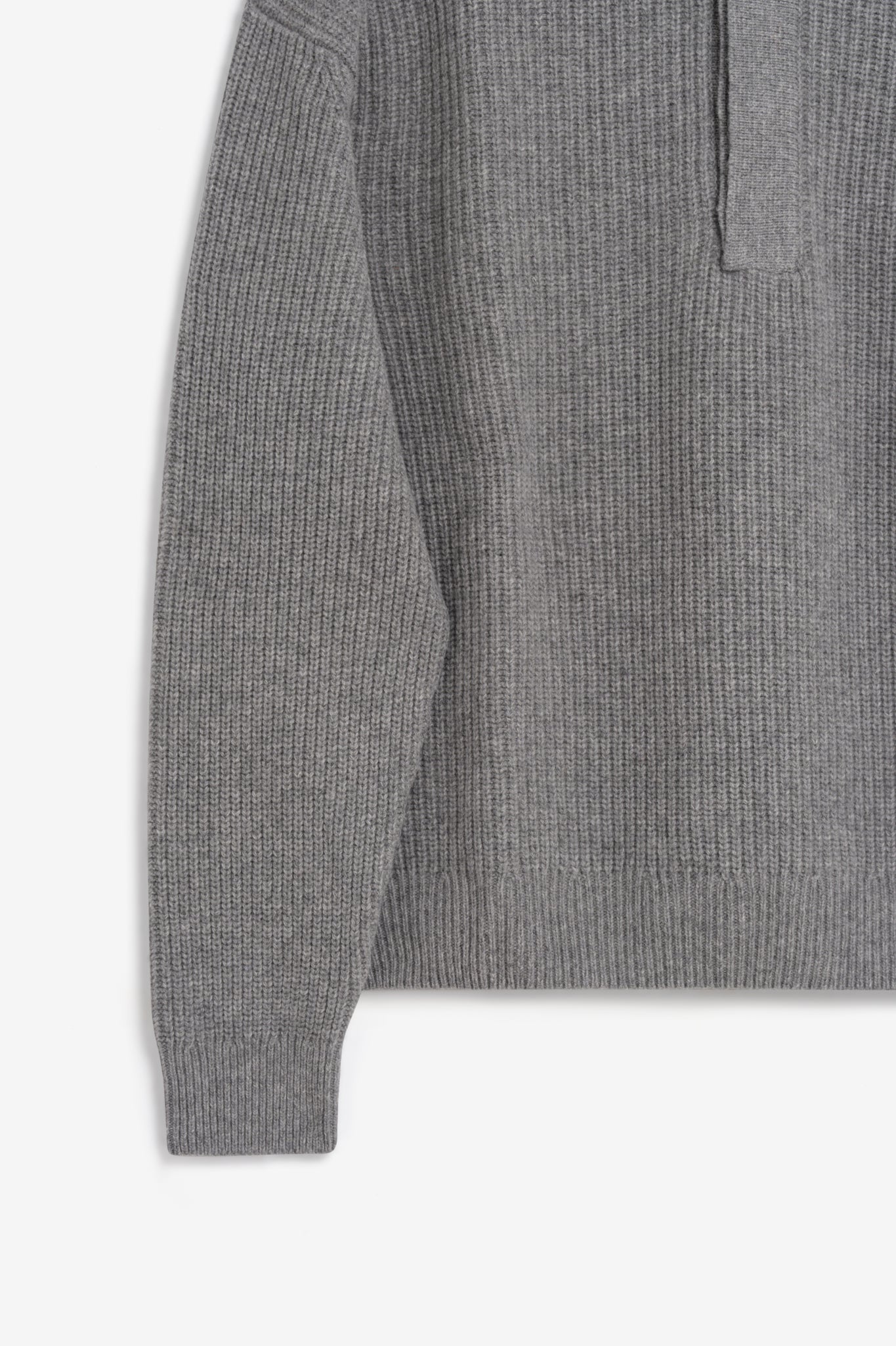 Polo Knit - Marl Grey