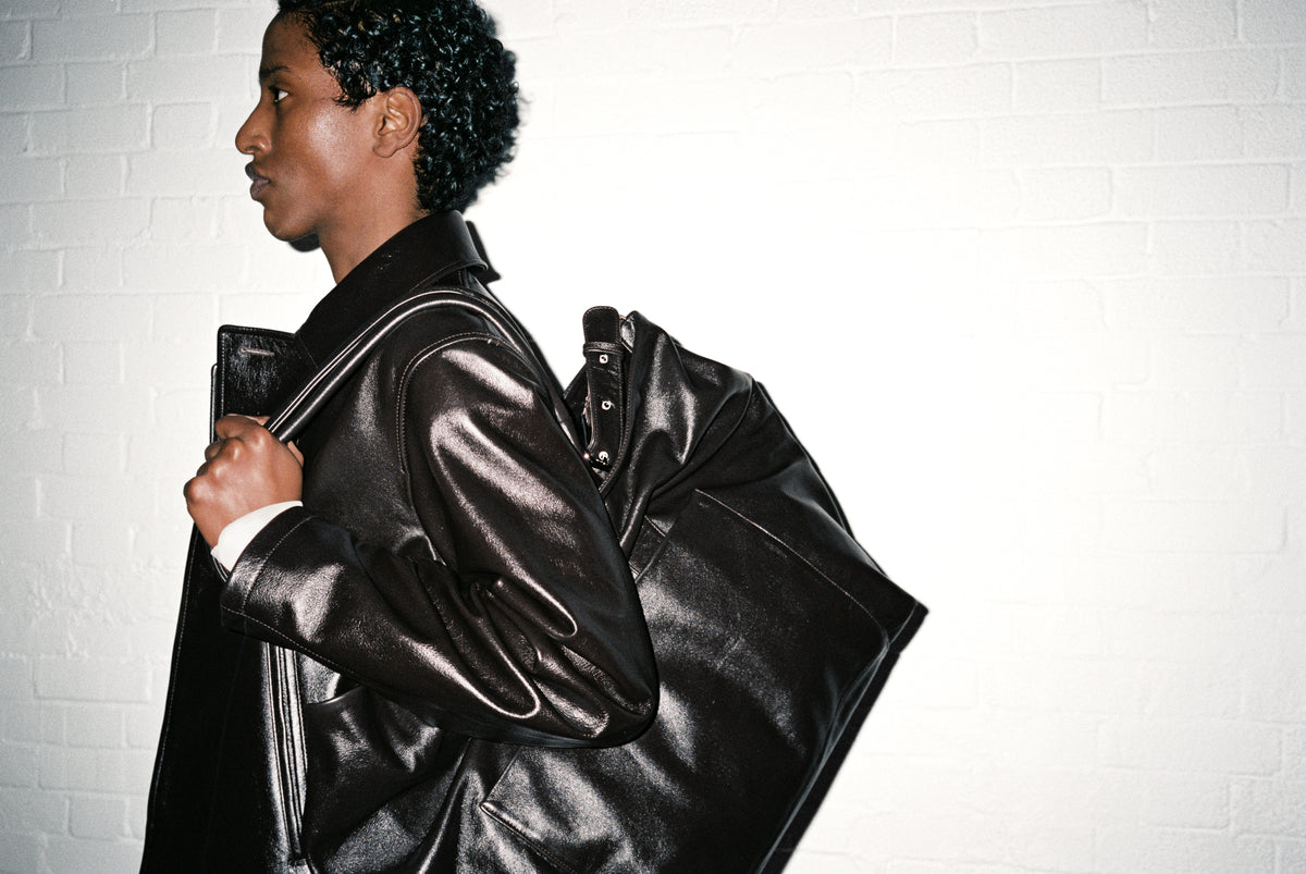 Leather Fold Bag - Dark Brown exclusive