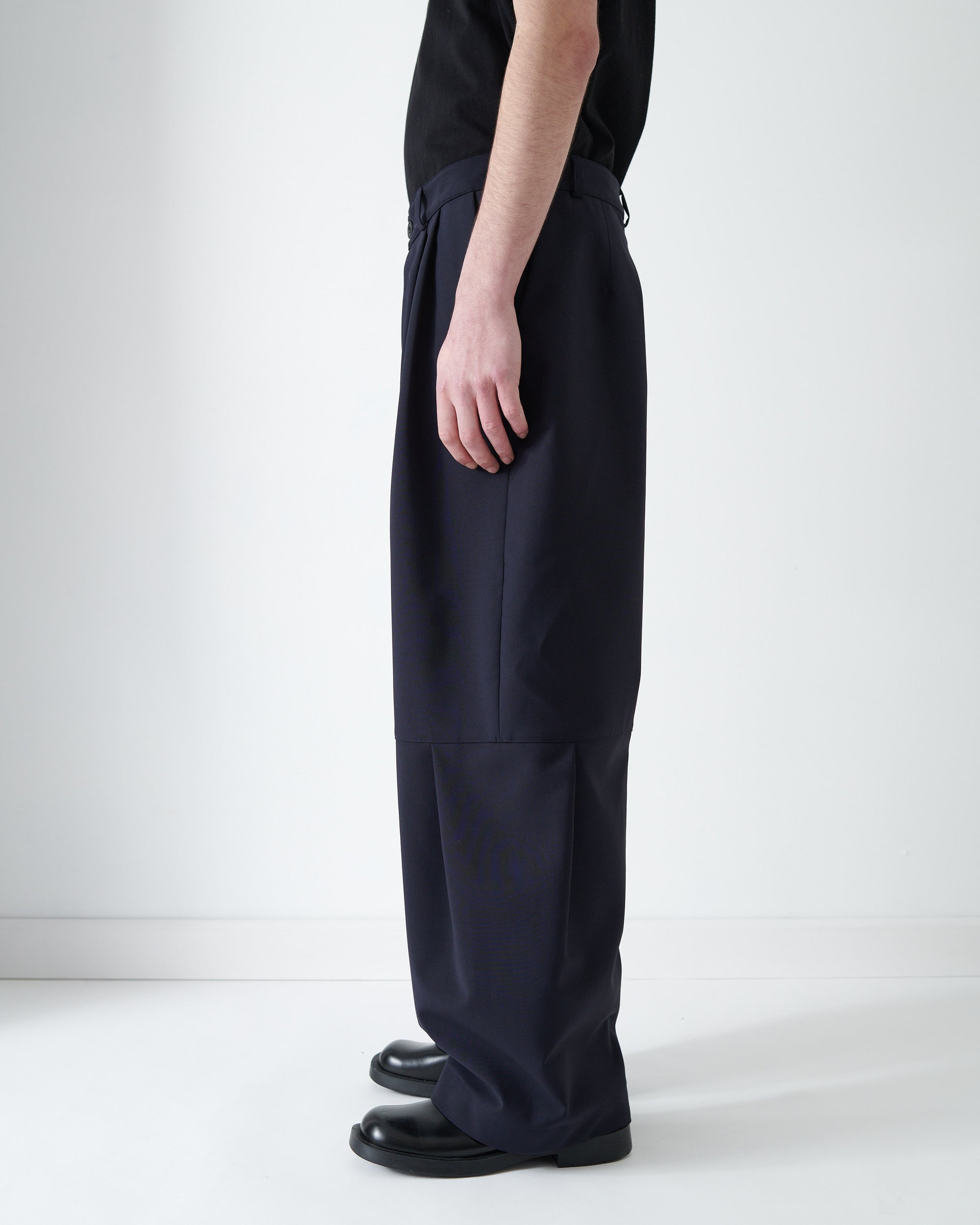 Zushi Trouser - Navy Wool