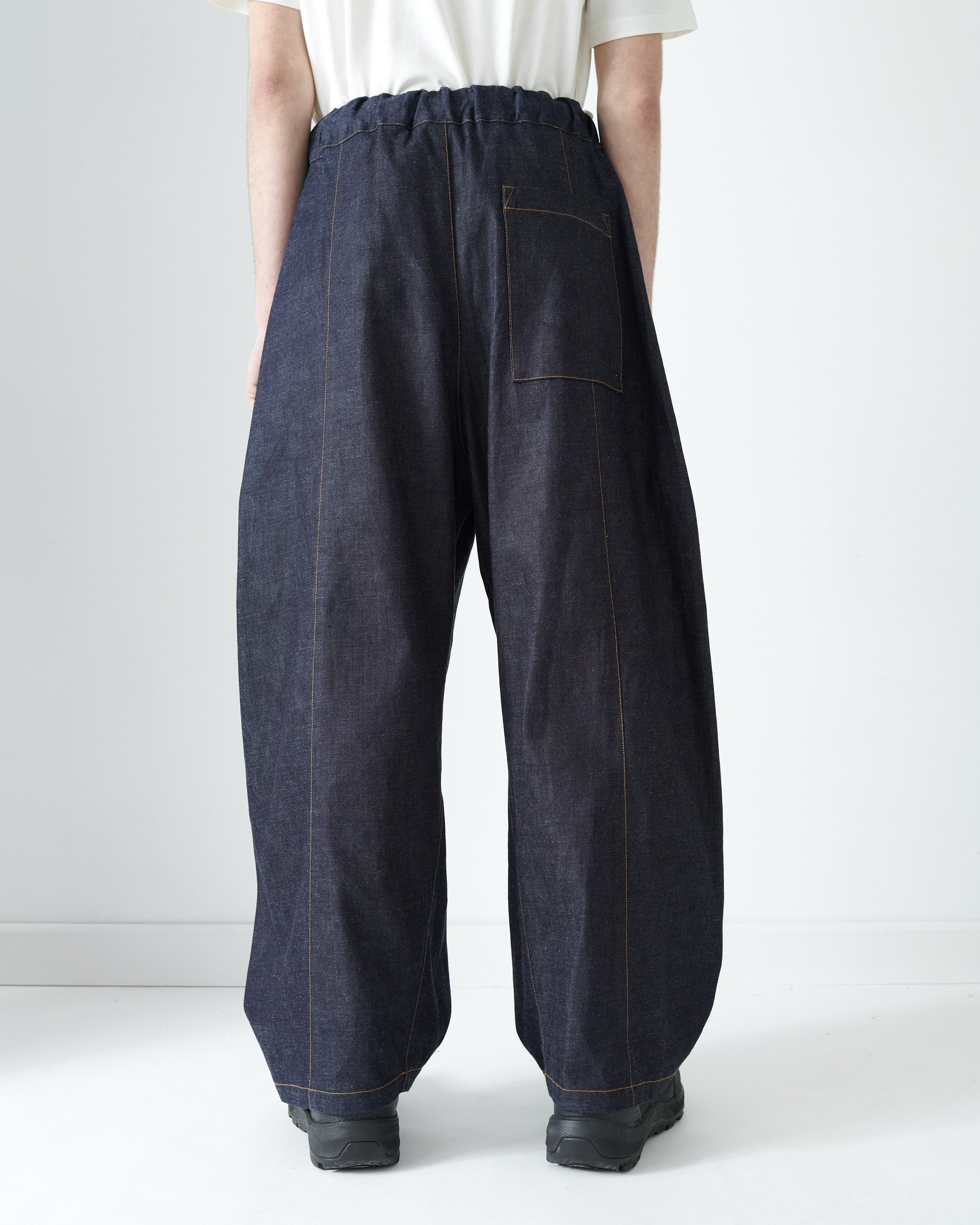 Box Pleat Trouser - Denim