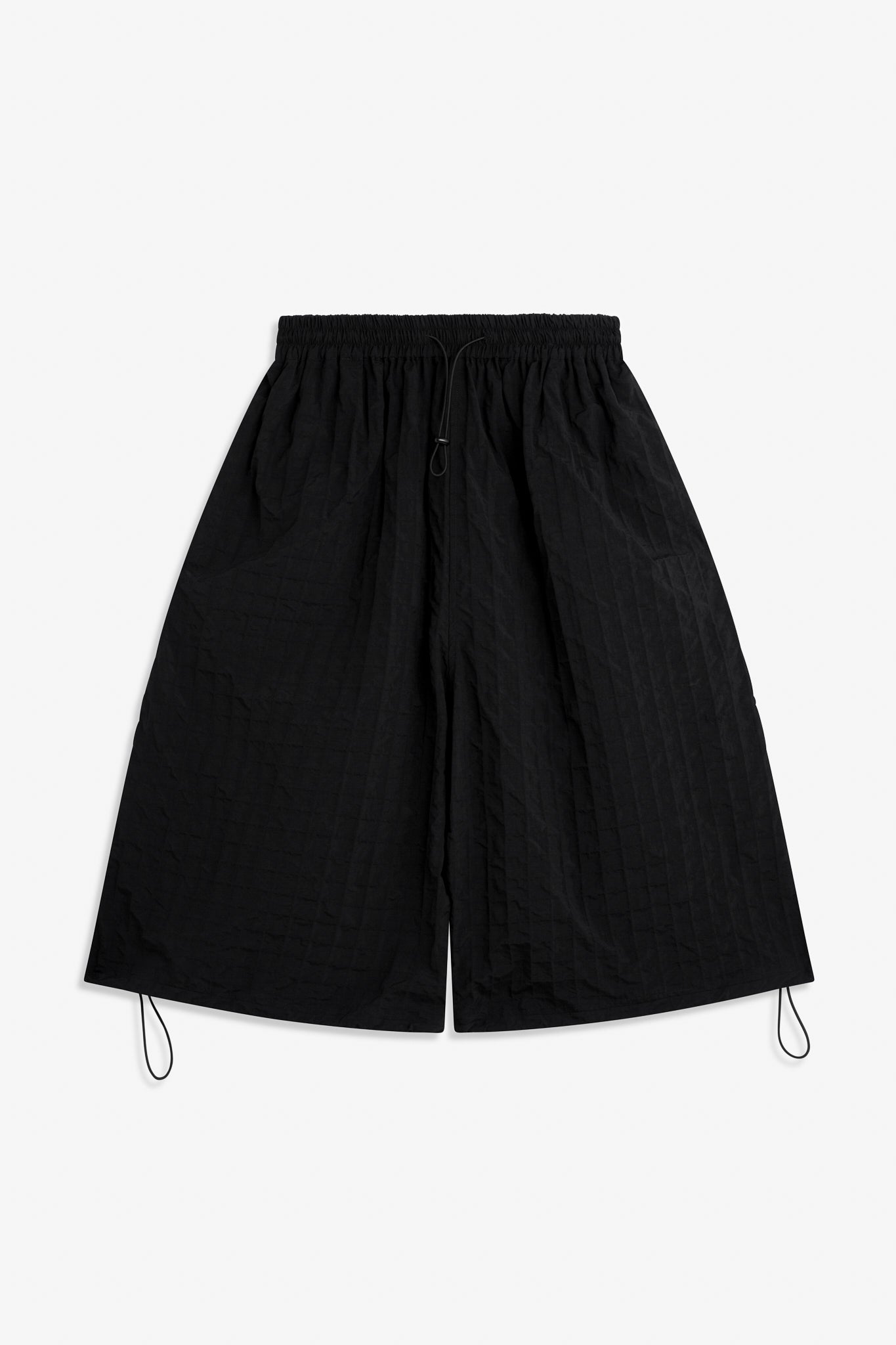 Factor Shorts - Black Seersucker Check