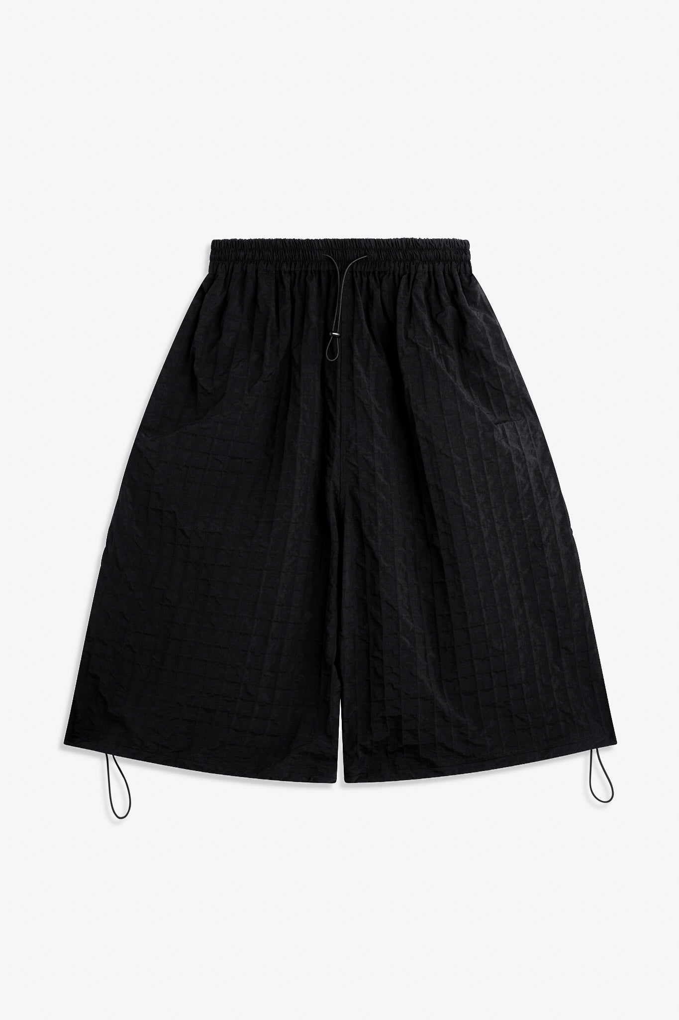 Factor Shorts - Black Seersucker Check