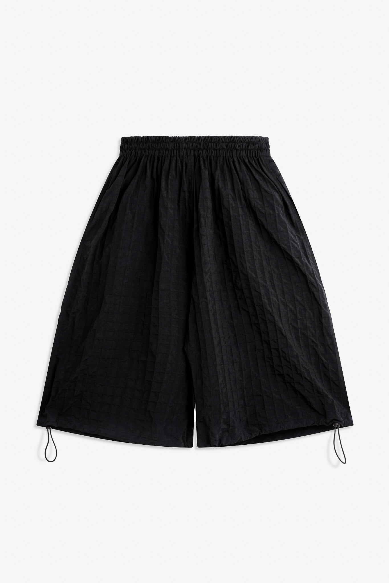 Factor Shorts - Black Seersucker Check