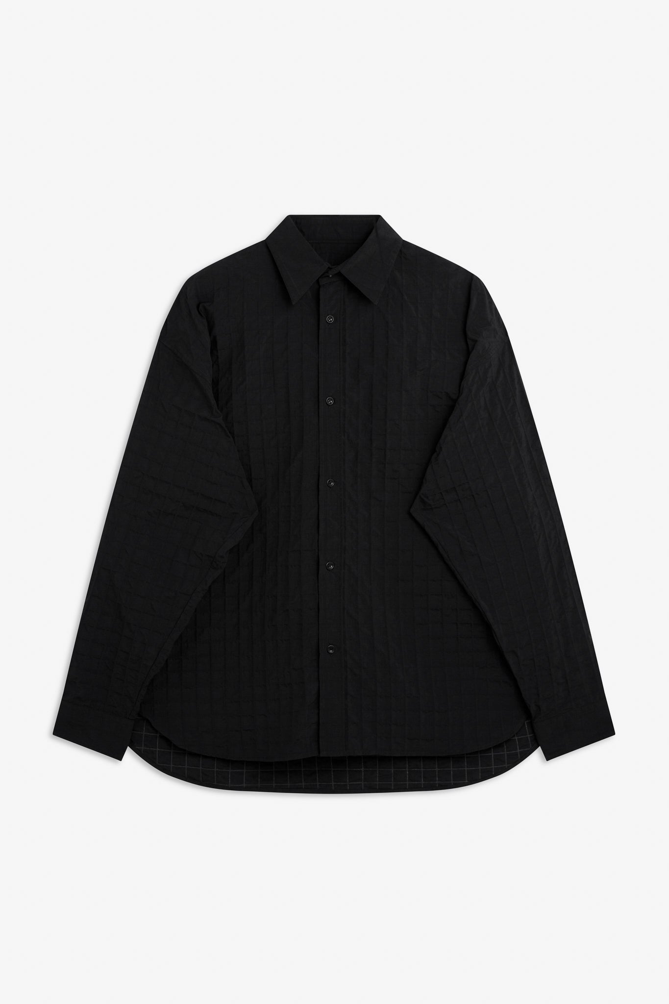 Chisholm Shirt - Black Seersucker Check