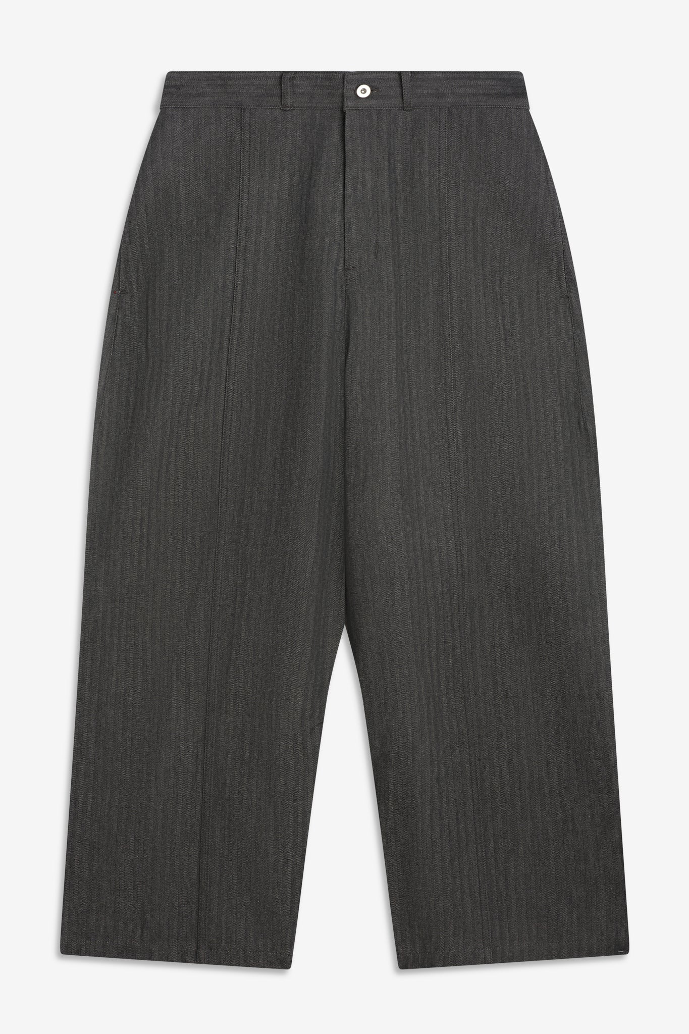 Welt Trouser Denim - Dark Grey Herringbone