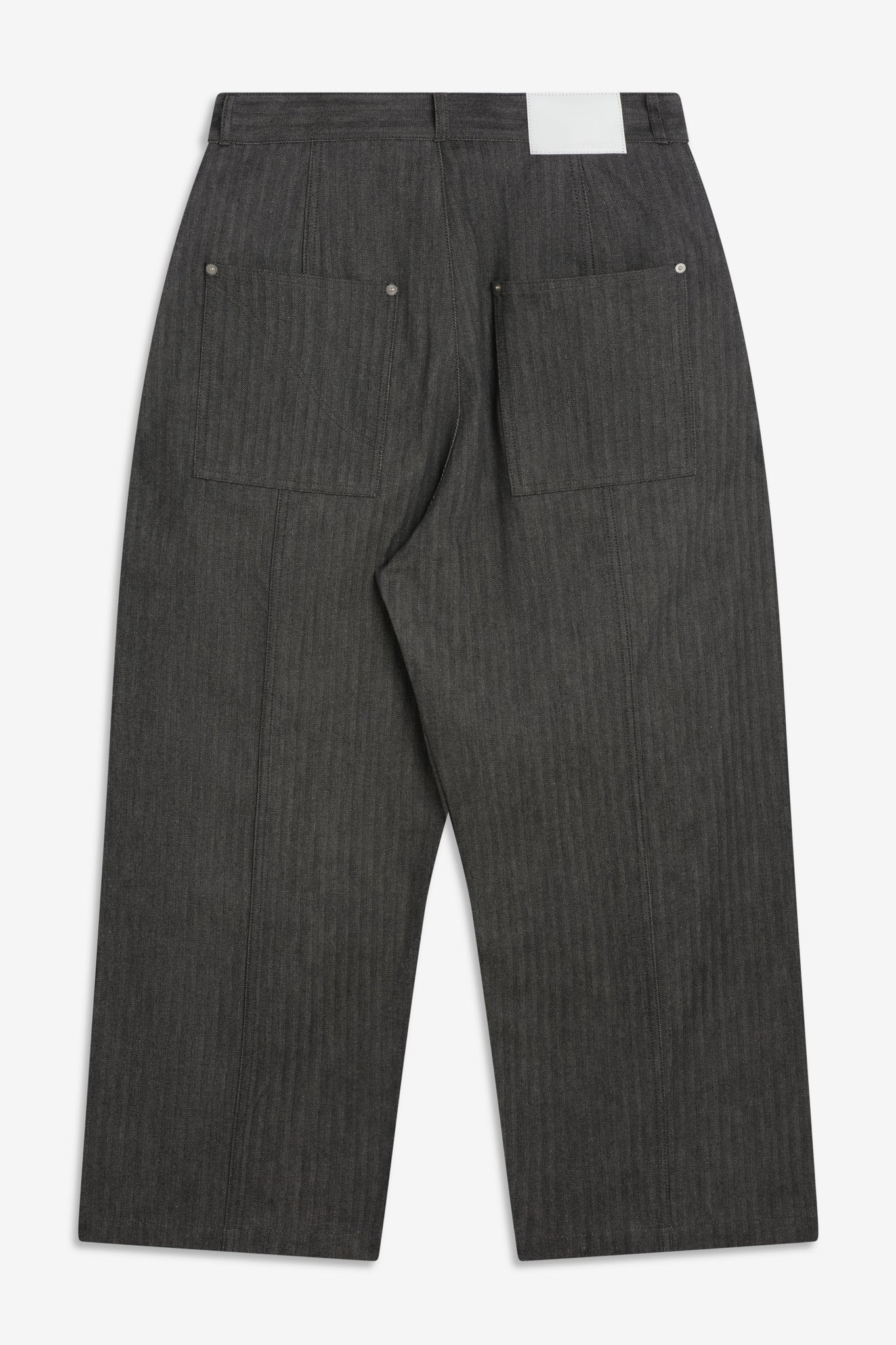 Welt Trouser Denim - Dark Grey Herringbone