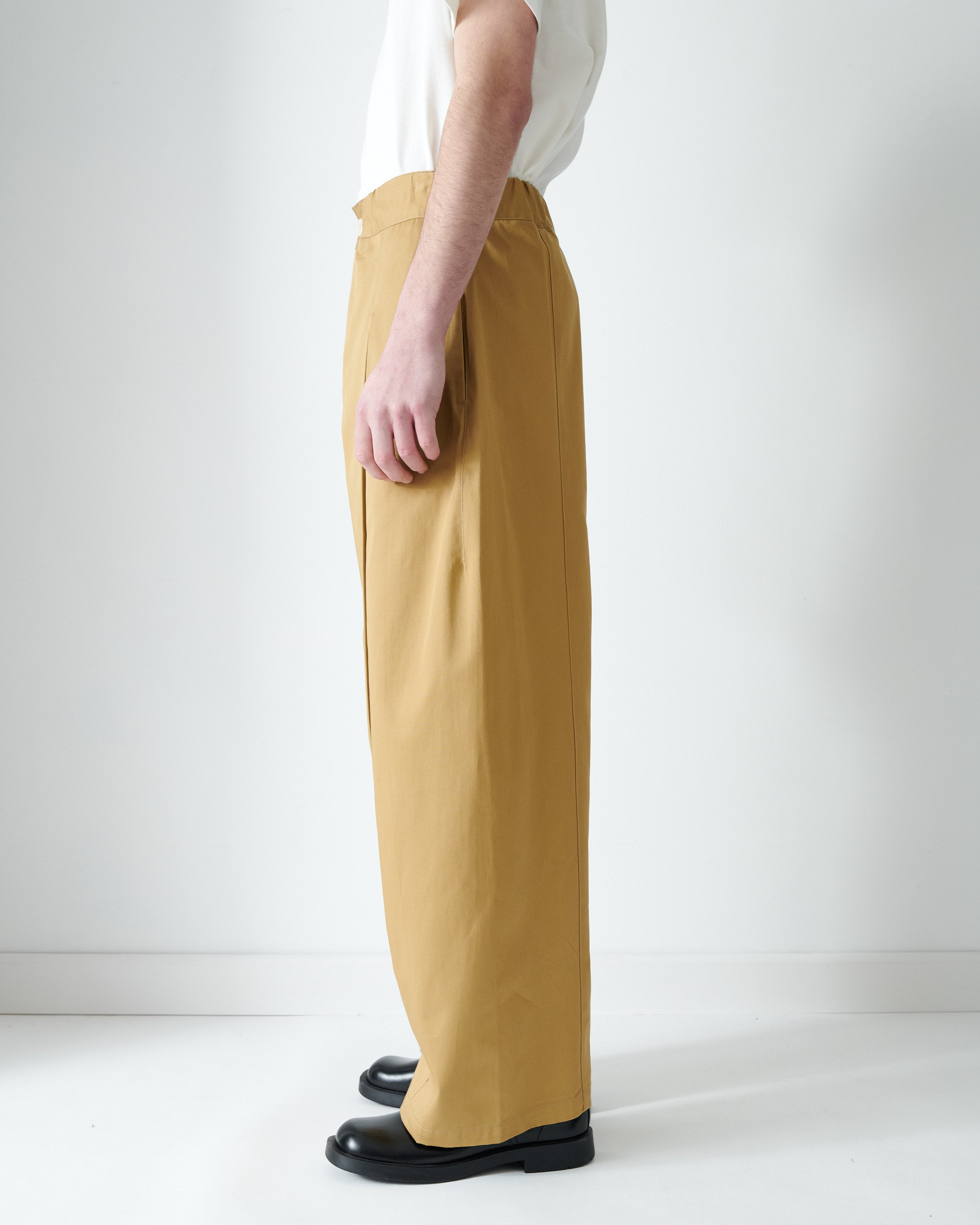 Box Pleat Trouser - Sand