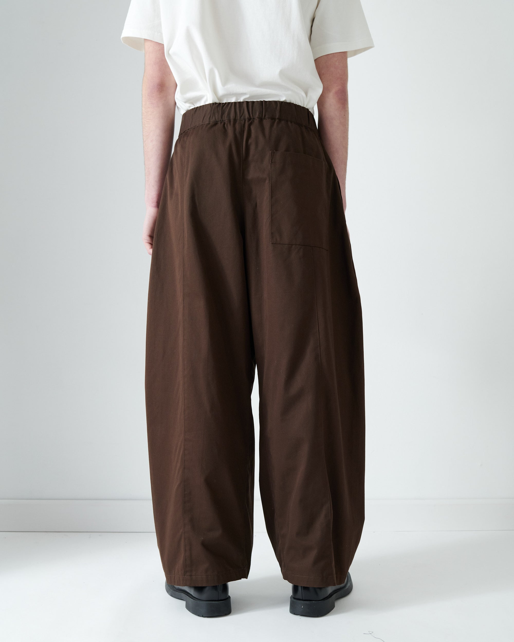 Box Pleat Trouser - Brown