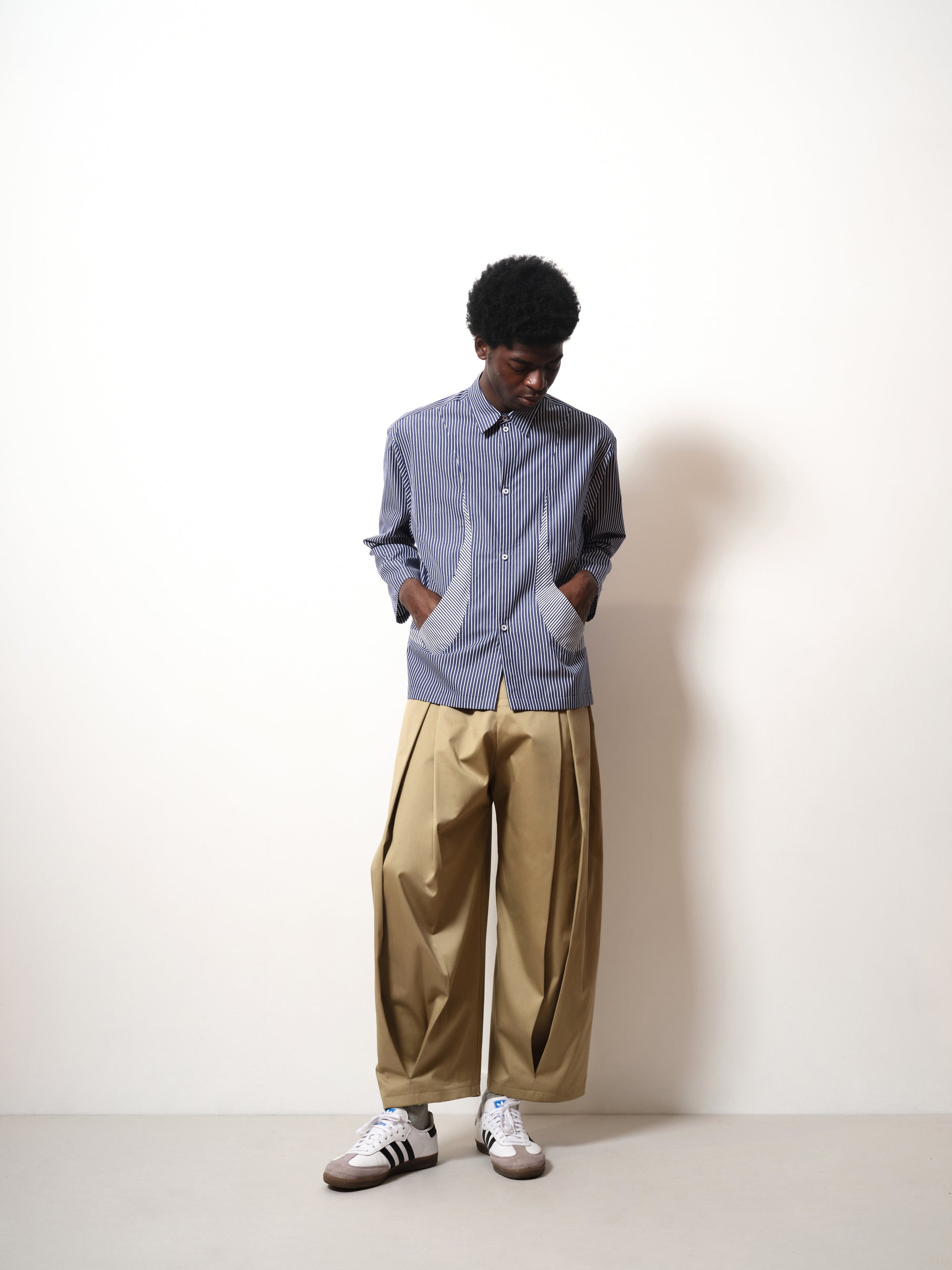 Box Pleat Trouser - Sand