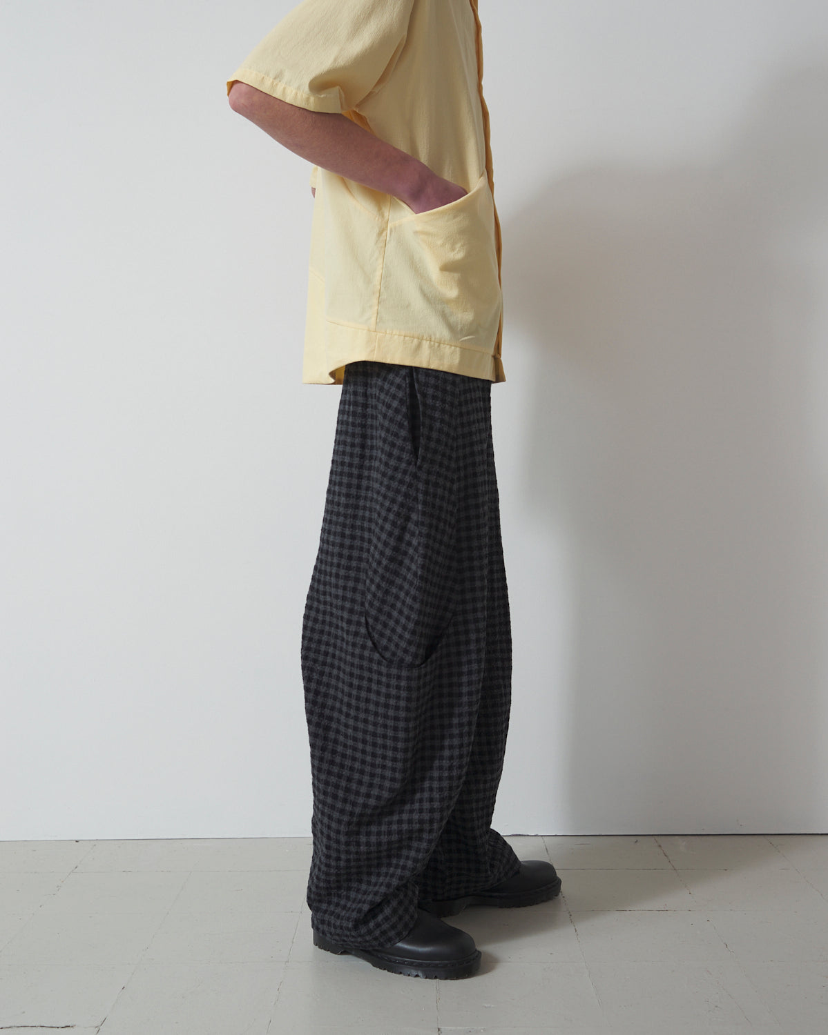 Malay trouser - Grey Gingham