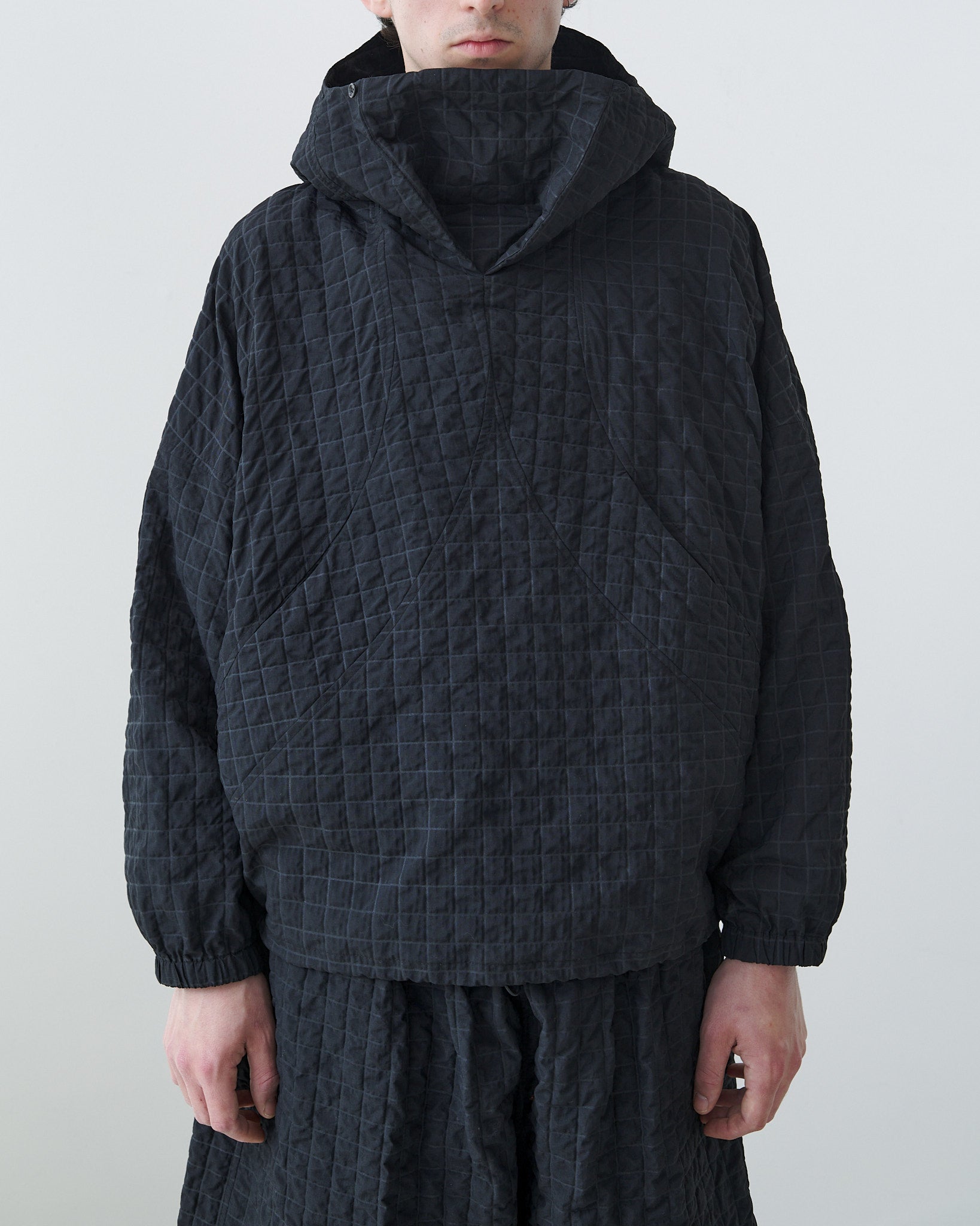 Factor Smock - Black Seersucker Check