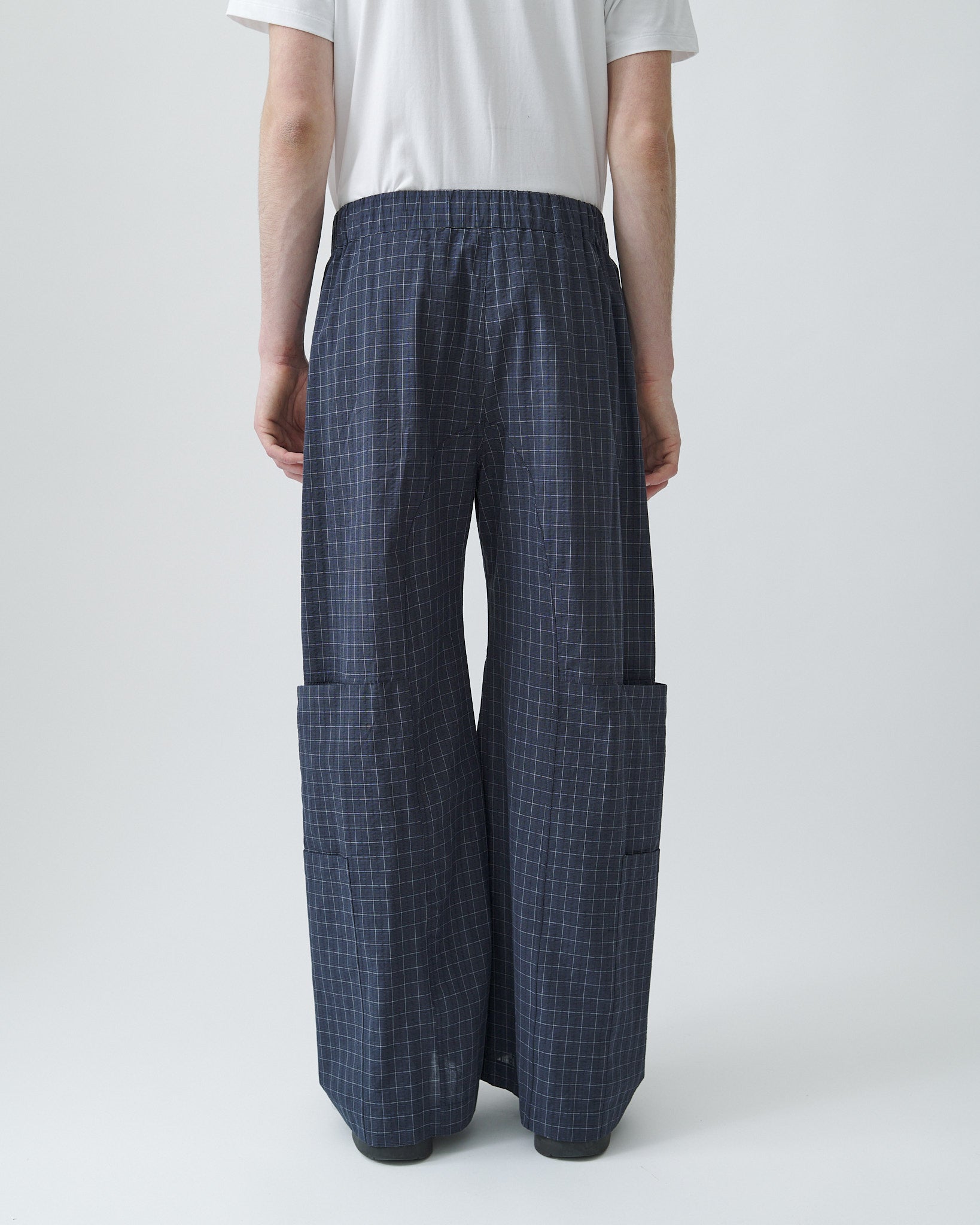 Parachute Trouser - Stone Blue Check