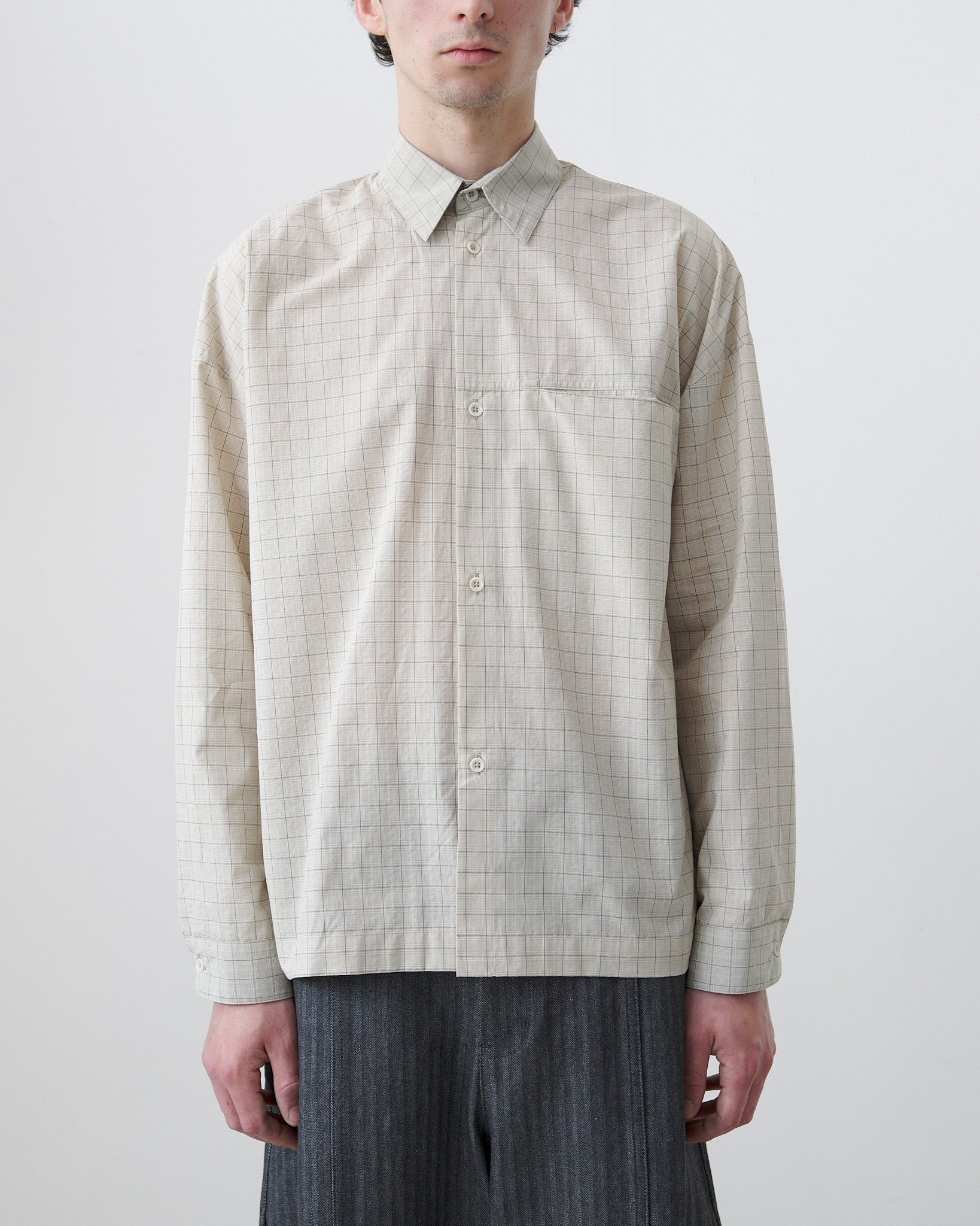 Pocket Parka Shirt - Parchment Check