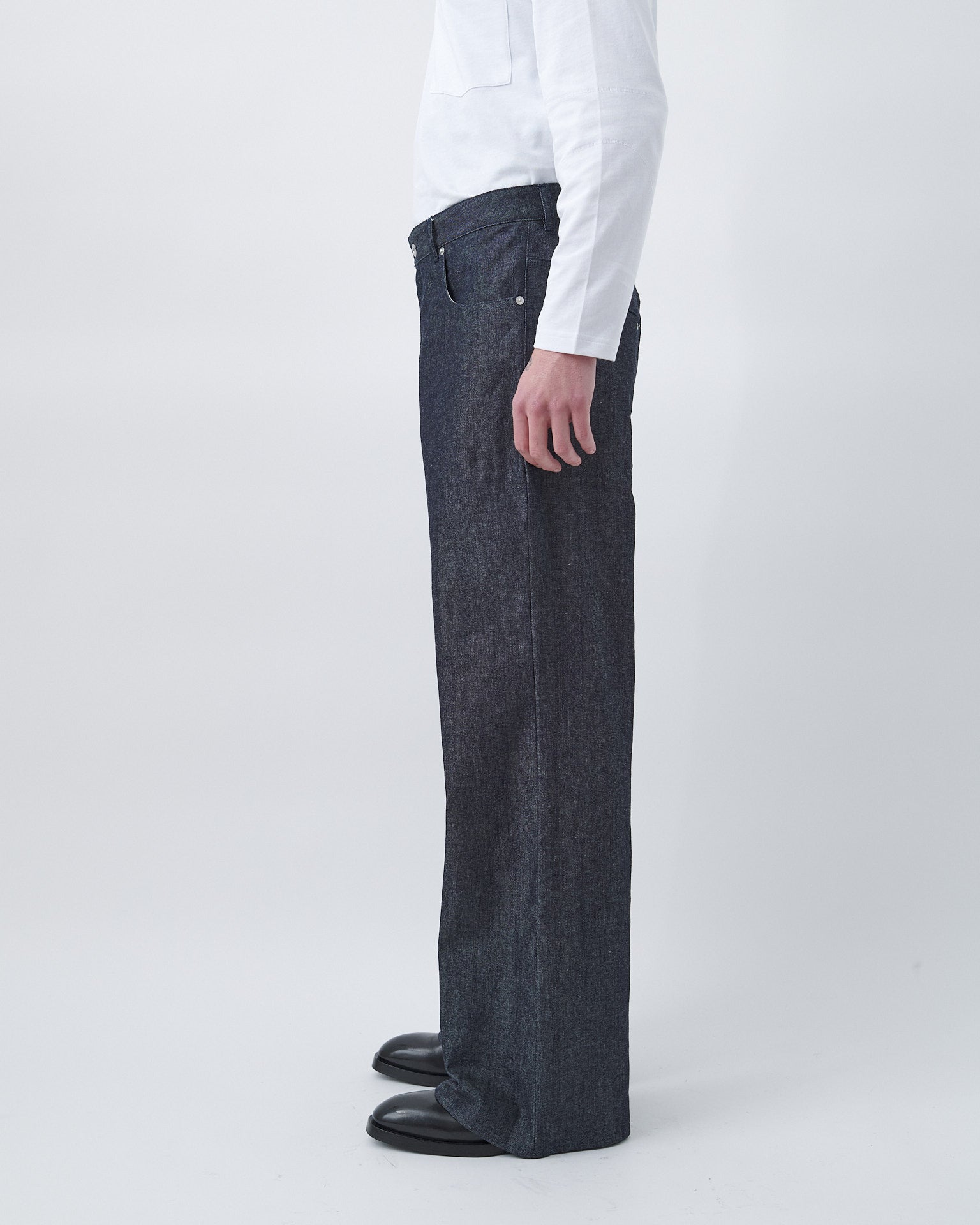 Straight Rivet Trouser Denim - Raw Indigo