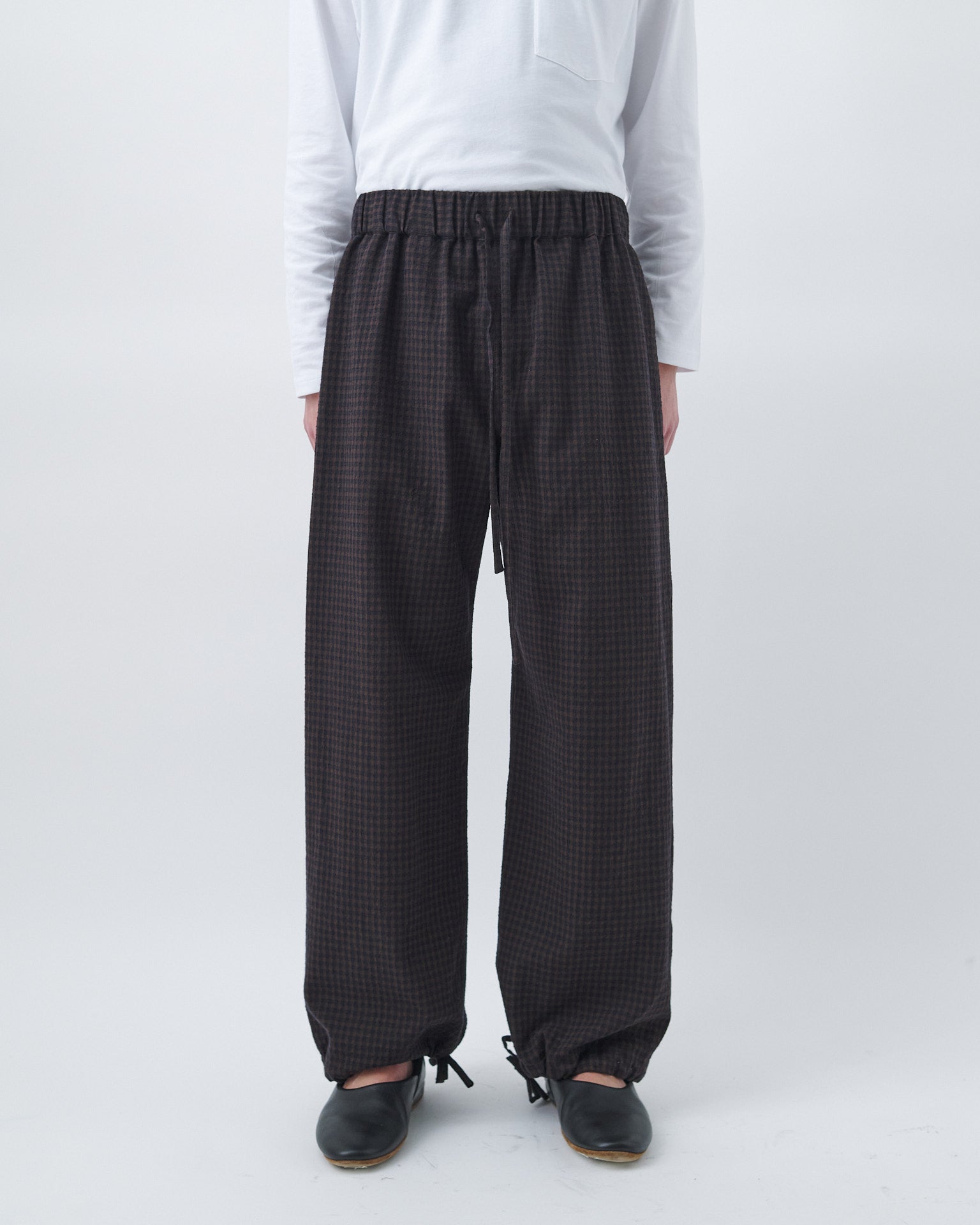 Siesta Trouser - Mocha Gingham Check