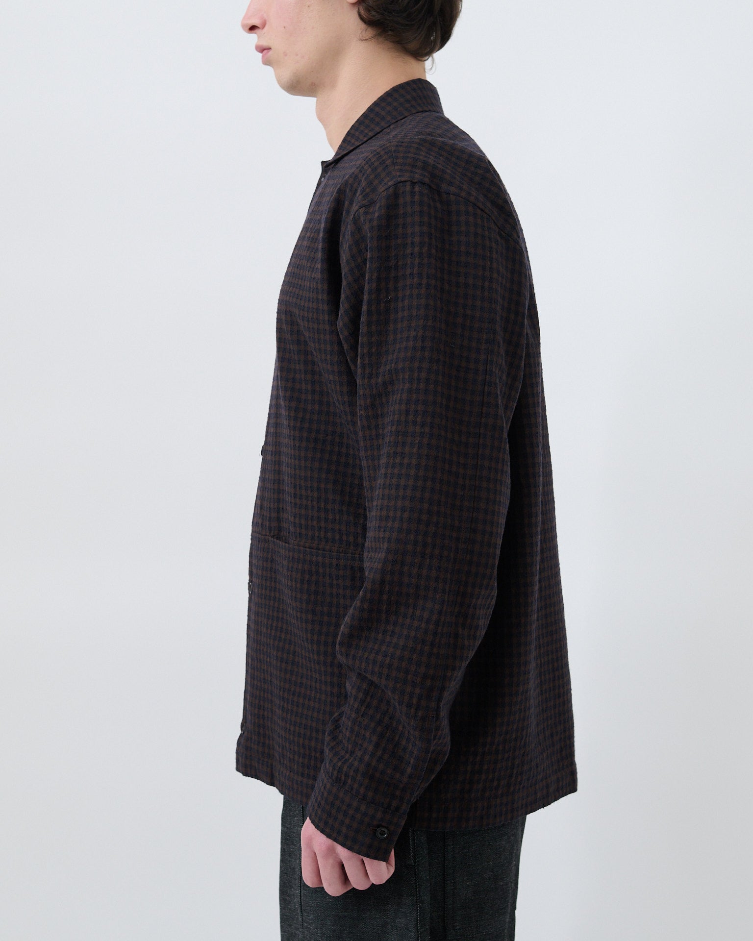 Siesta Shirt - Mocha Gingham Check