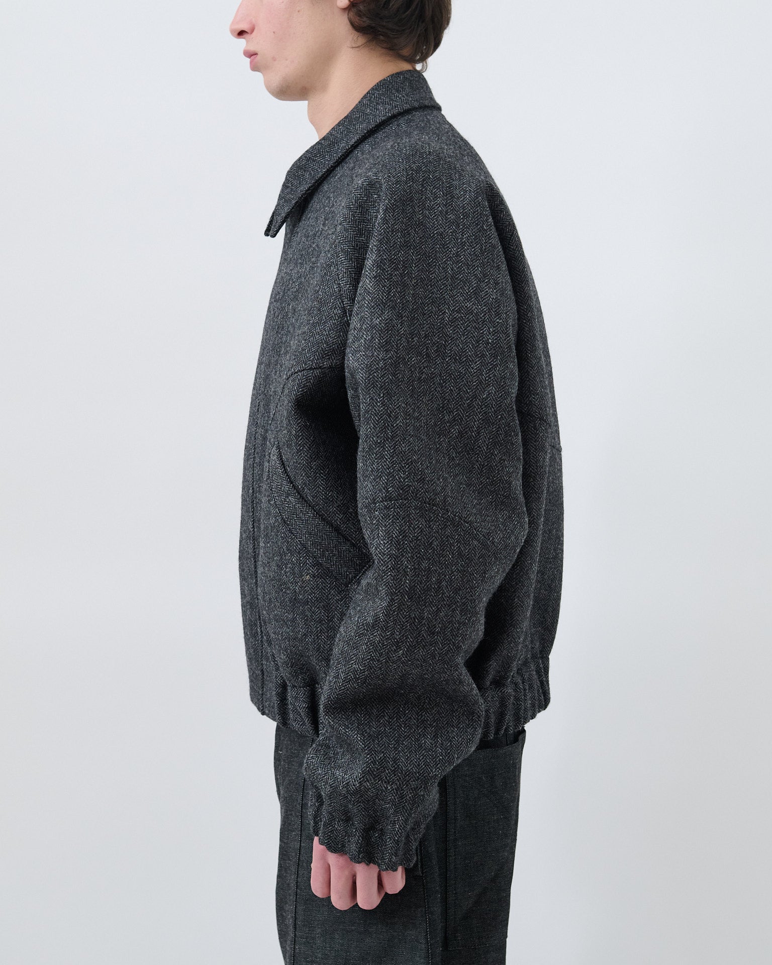 Jiji Jacket - Charcoal Herringbone