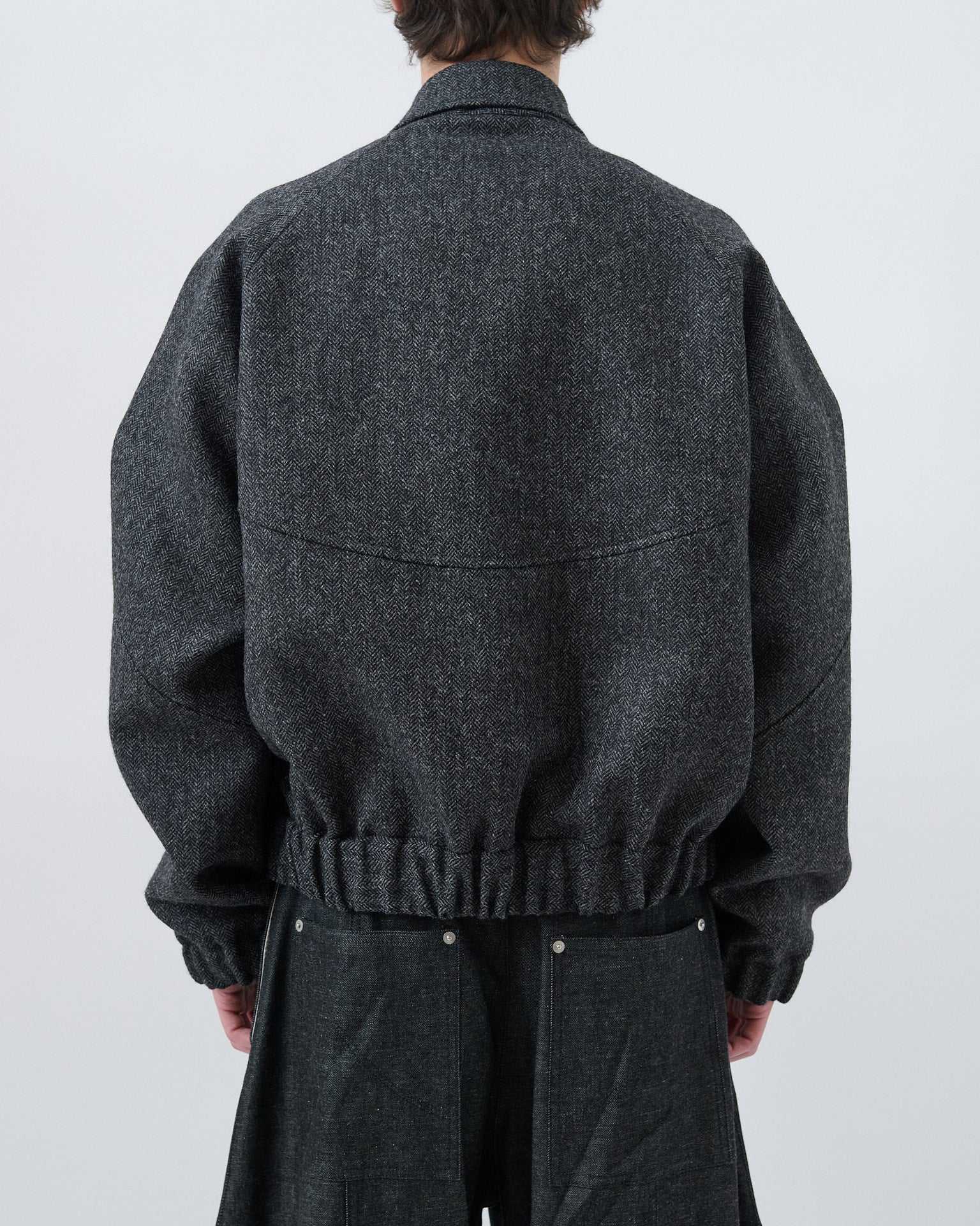 Jiji Jacket - Charcoal Herringbone