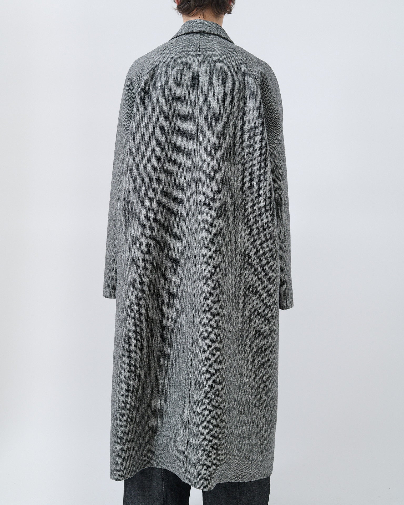 Takeshi Coat - Black / White Herringbone