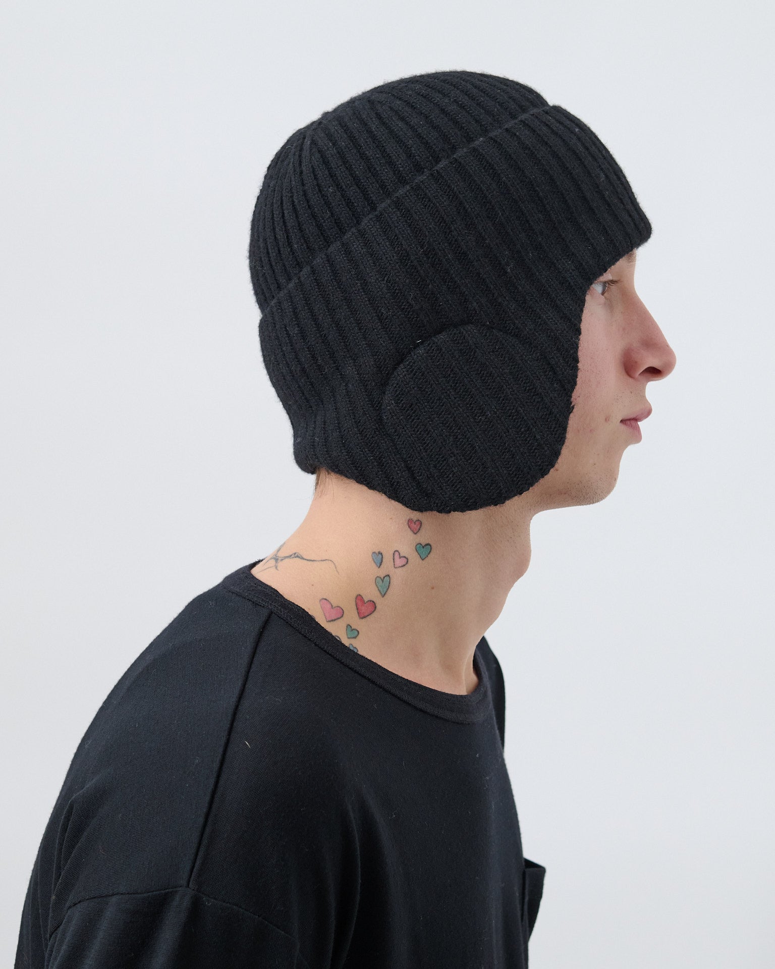 Flap Beanie - Black