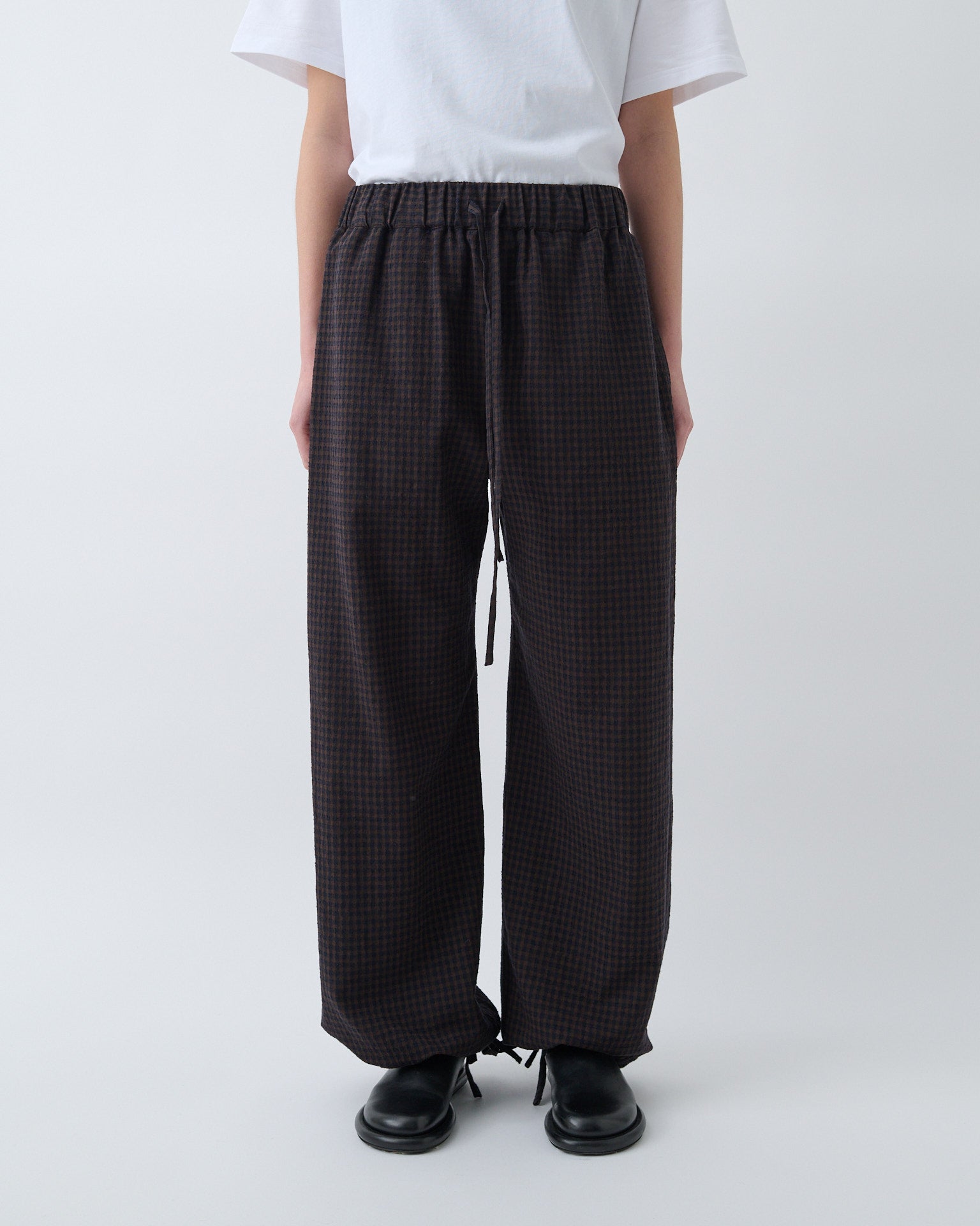 Siesta Trouser - Mocha Gingham Check