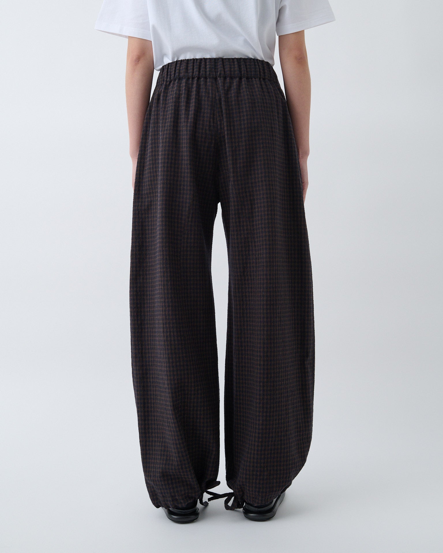 Siesta Trouser - Mocha Gingham Check