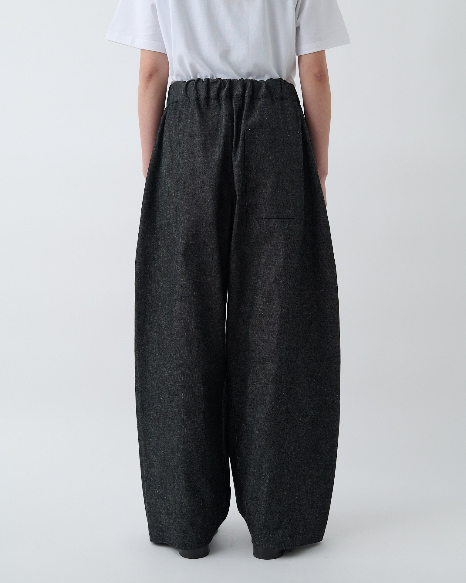 Box Pleat Trouser Denim - Raw Black