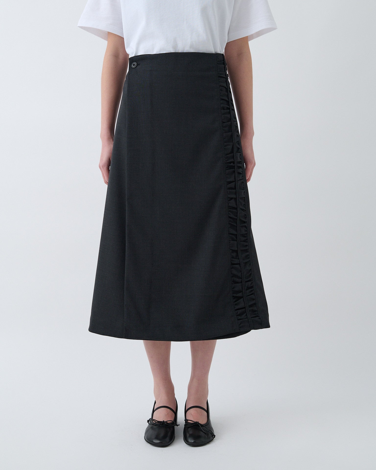 Fossil Wrap Skirt - Charcoal