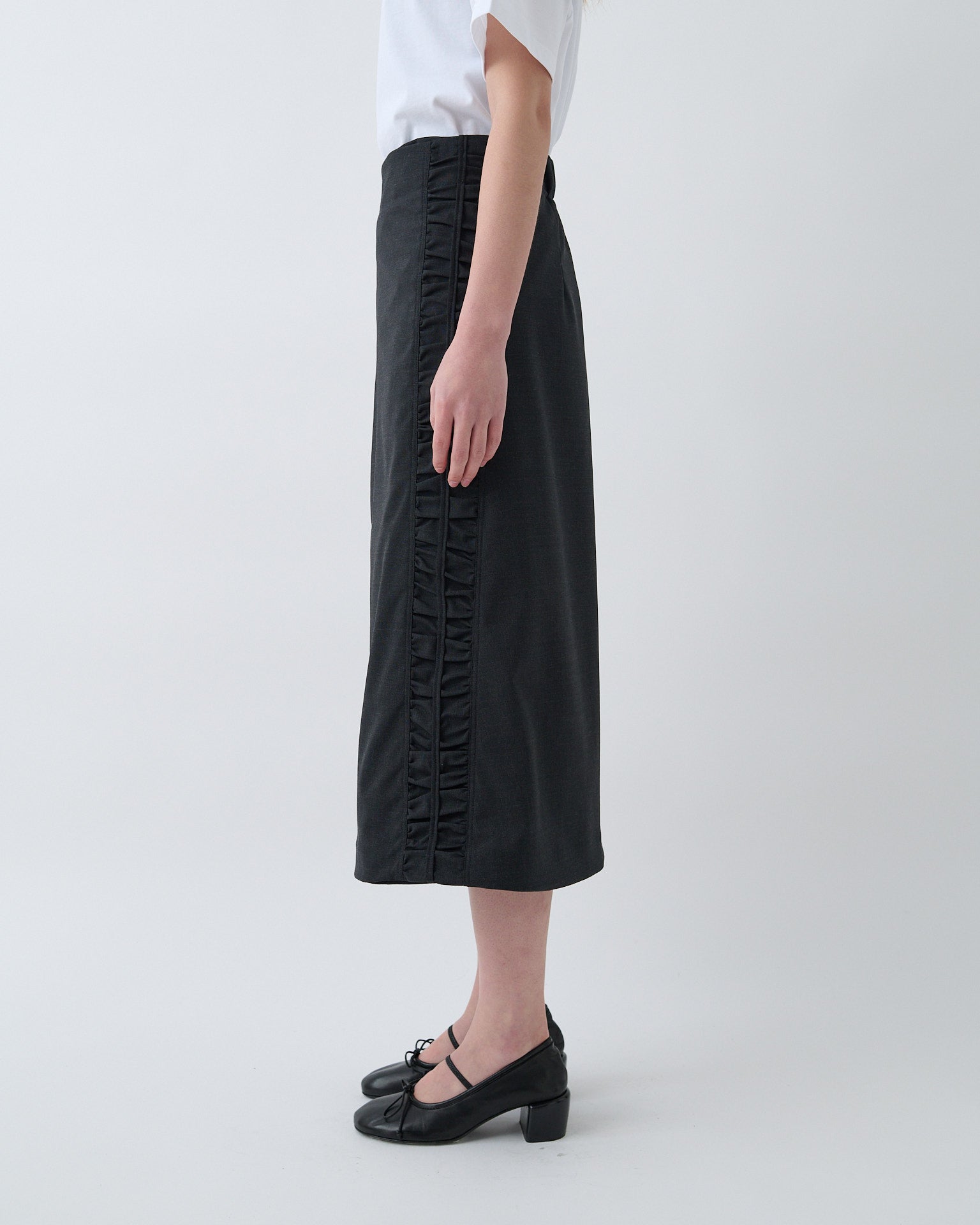 Fossil Wrap Skirt - Charcoal