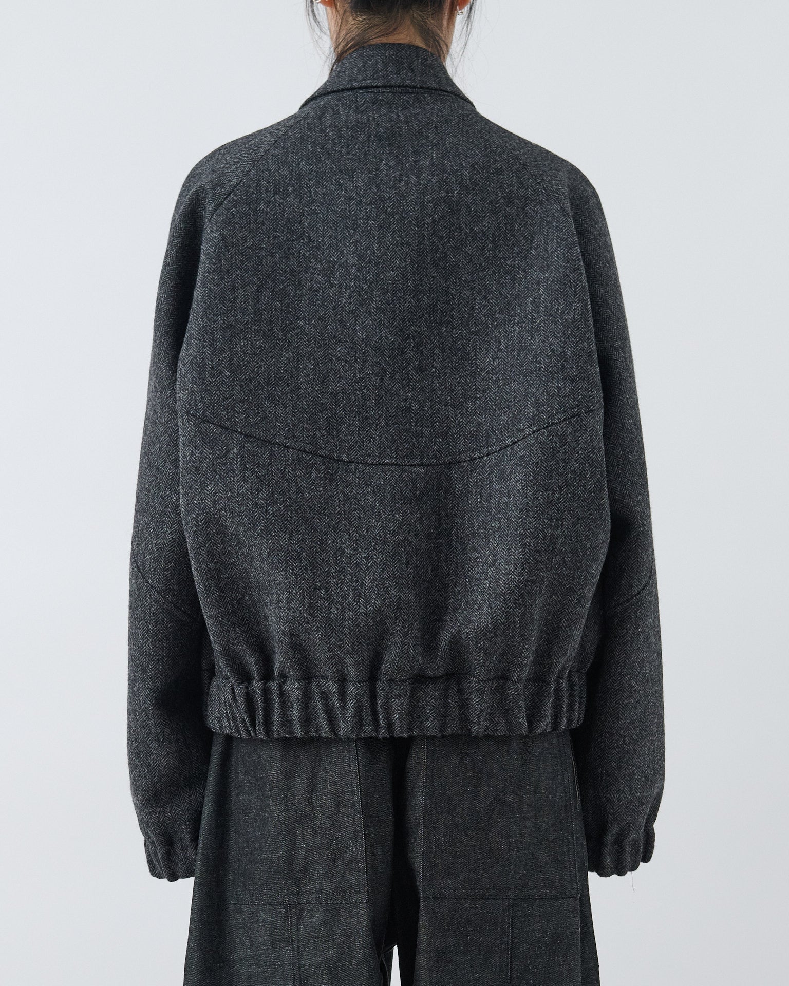 Jiji Jacket - Charcoal Herringbone