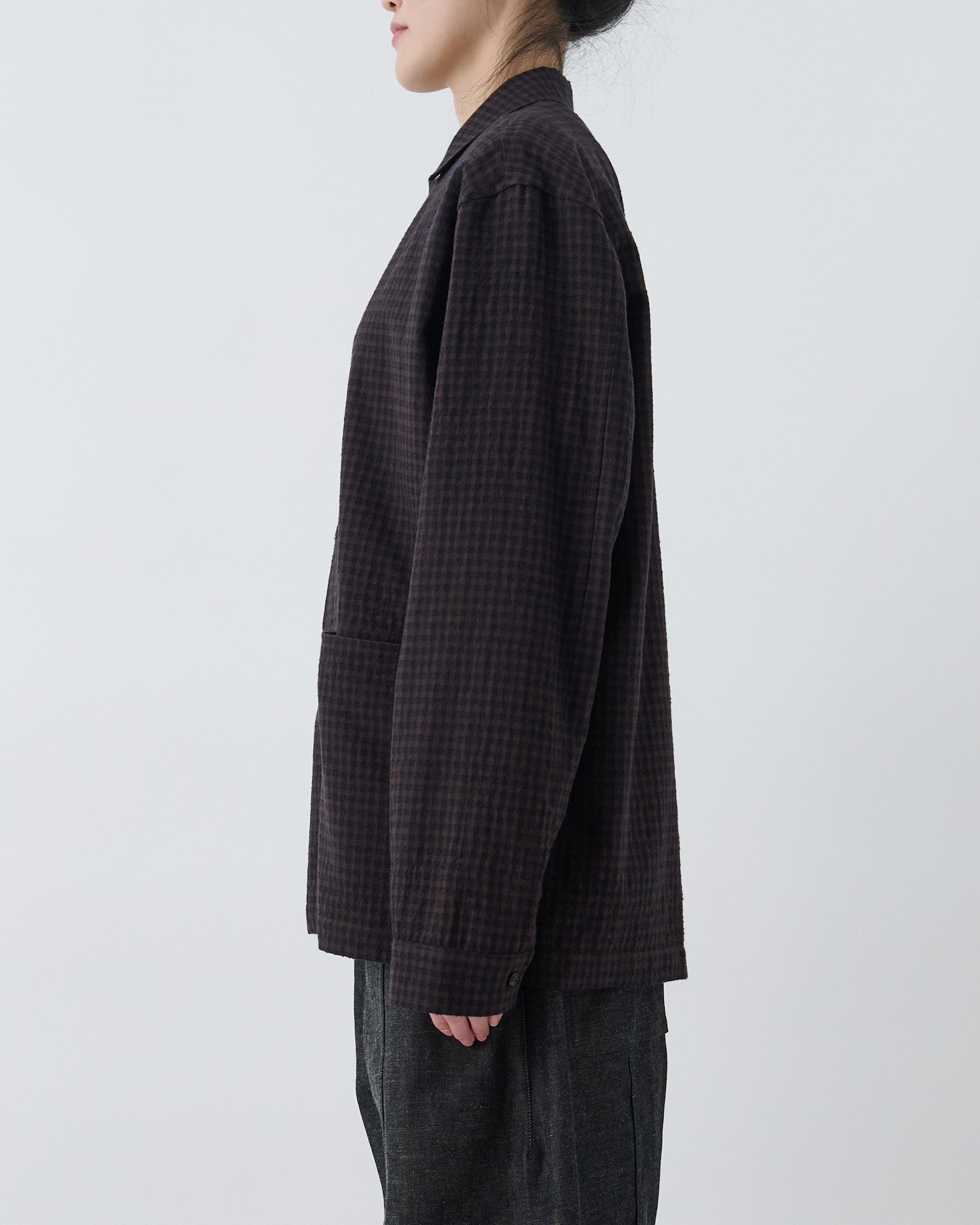 Siesta Shirt - Mocha Gingham Check