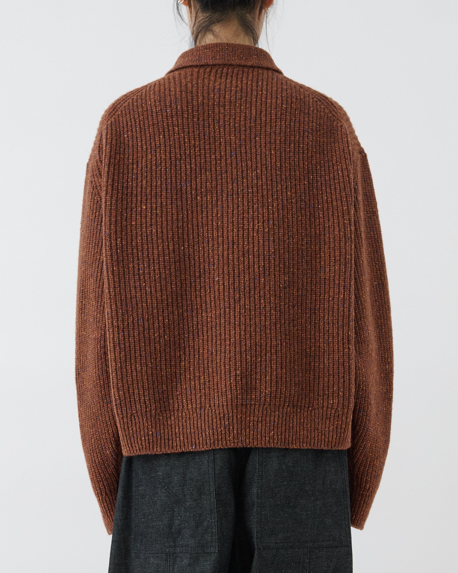 Polo Knit - Speckled Rust