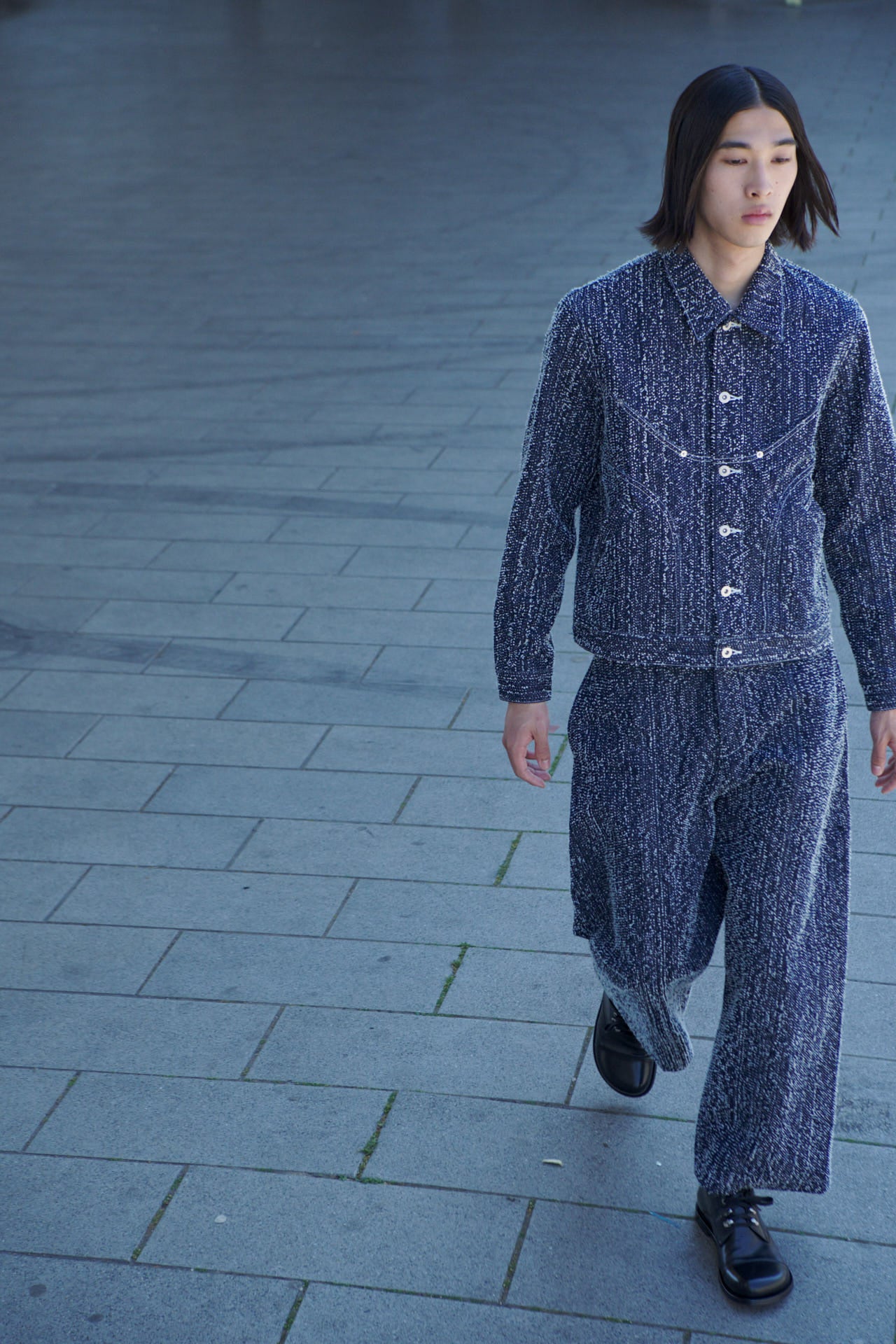 Welt Trouser Denim - Indigo Snow Nep