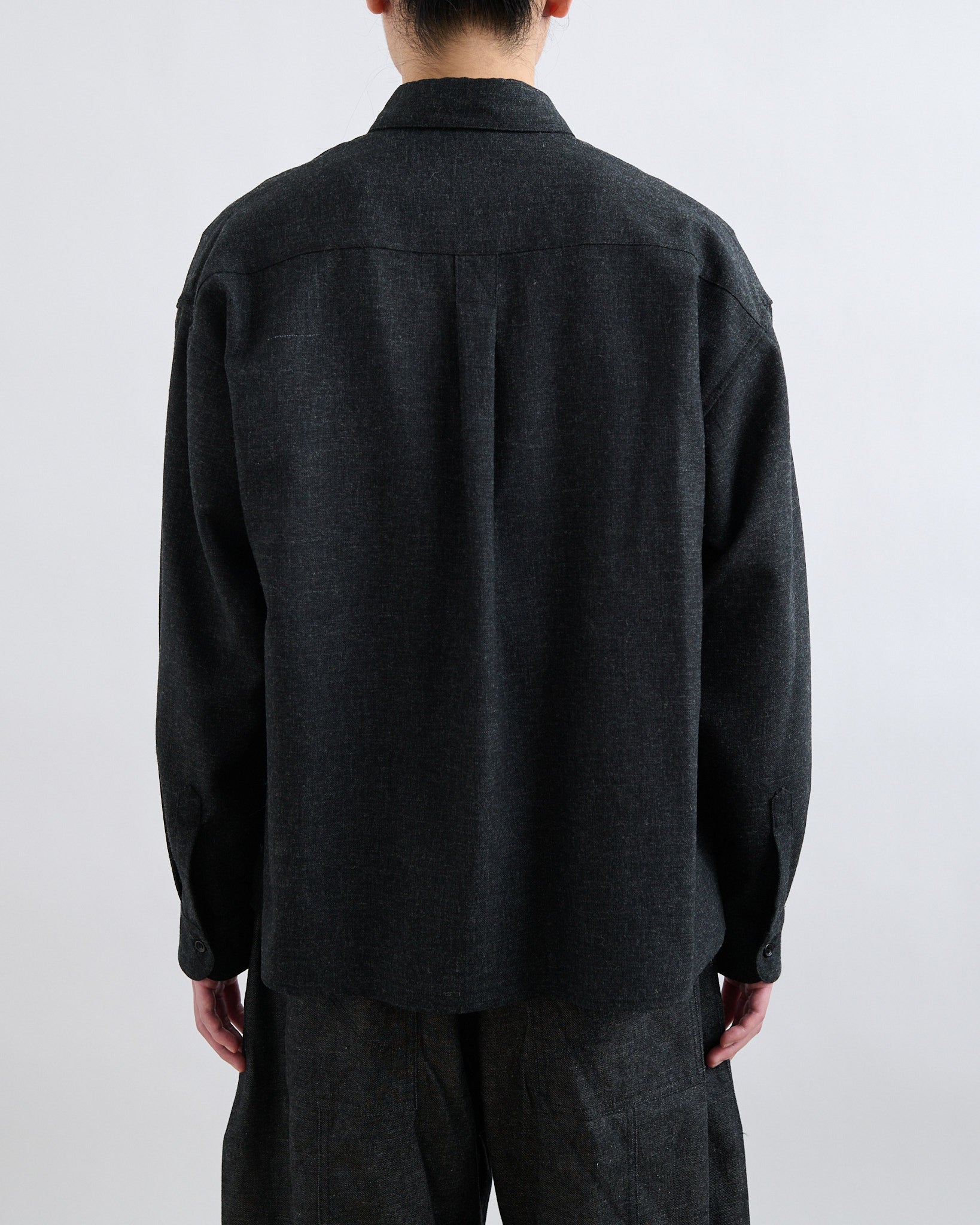 Crop Vincent Shirt - Coal