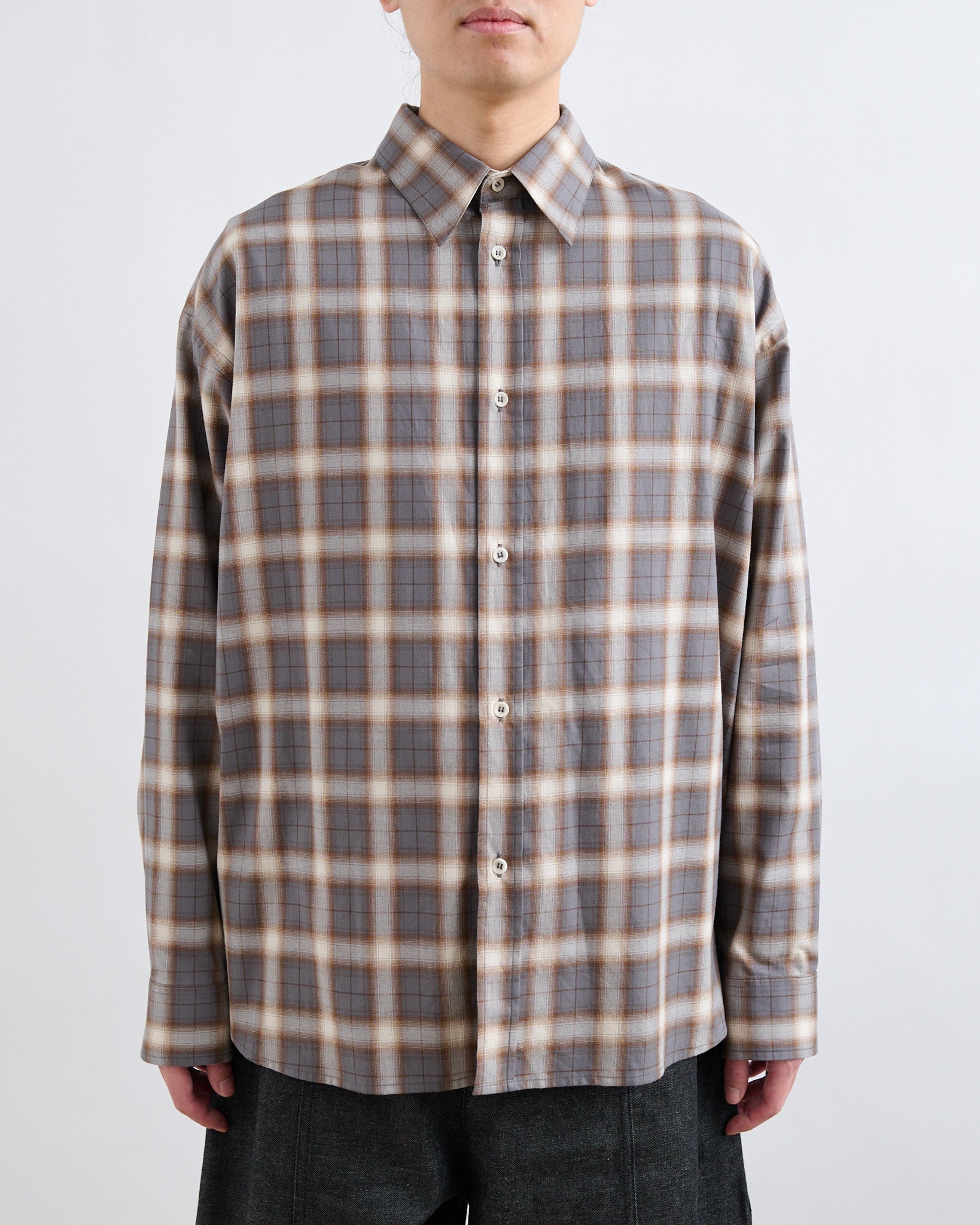 Chisholm Shirt - Ivory Espresso Check