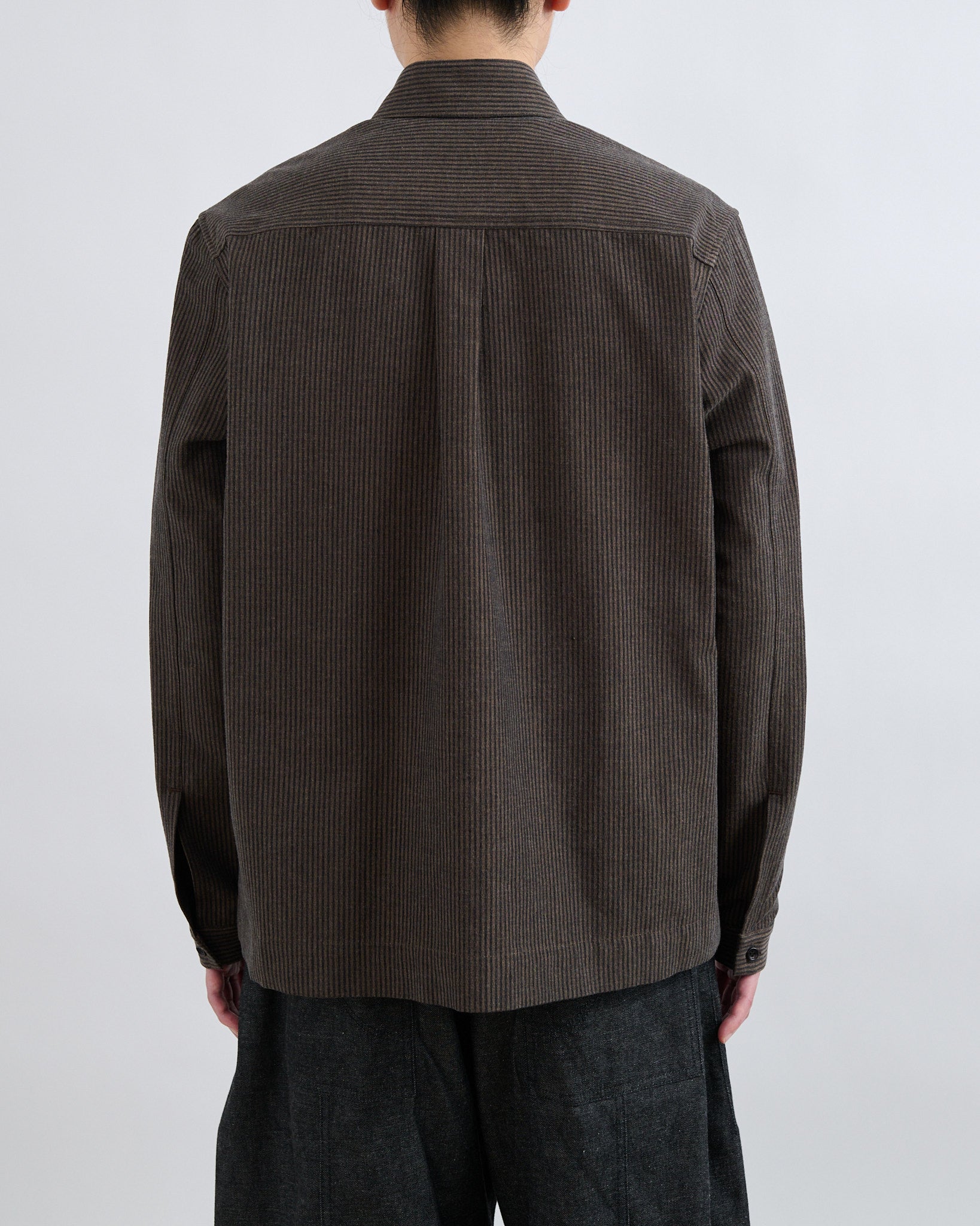 Natal Shirt - Navy/Brown Stripe
