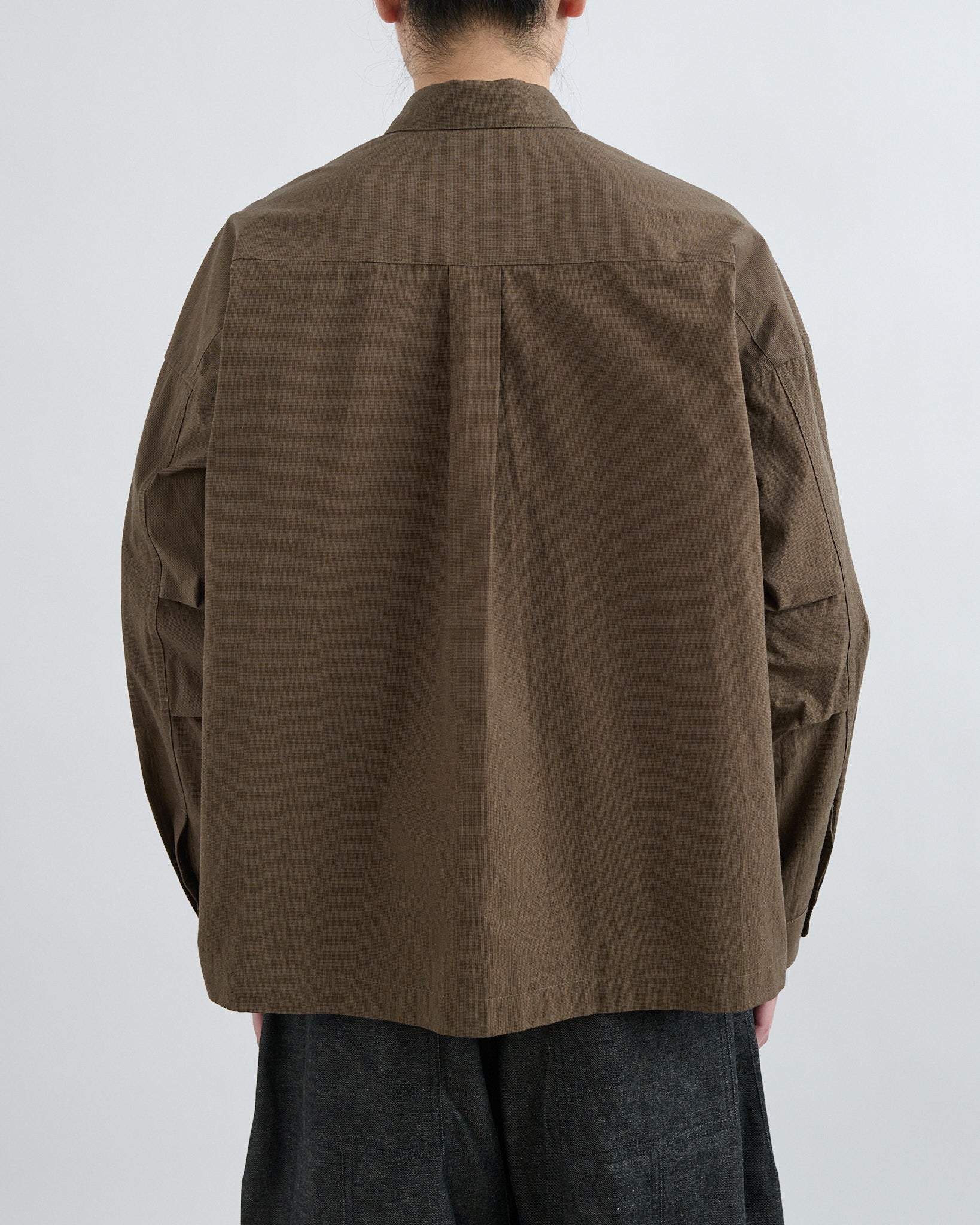 Pocket Parka Shirt - Brown Houndstooth