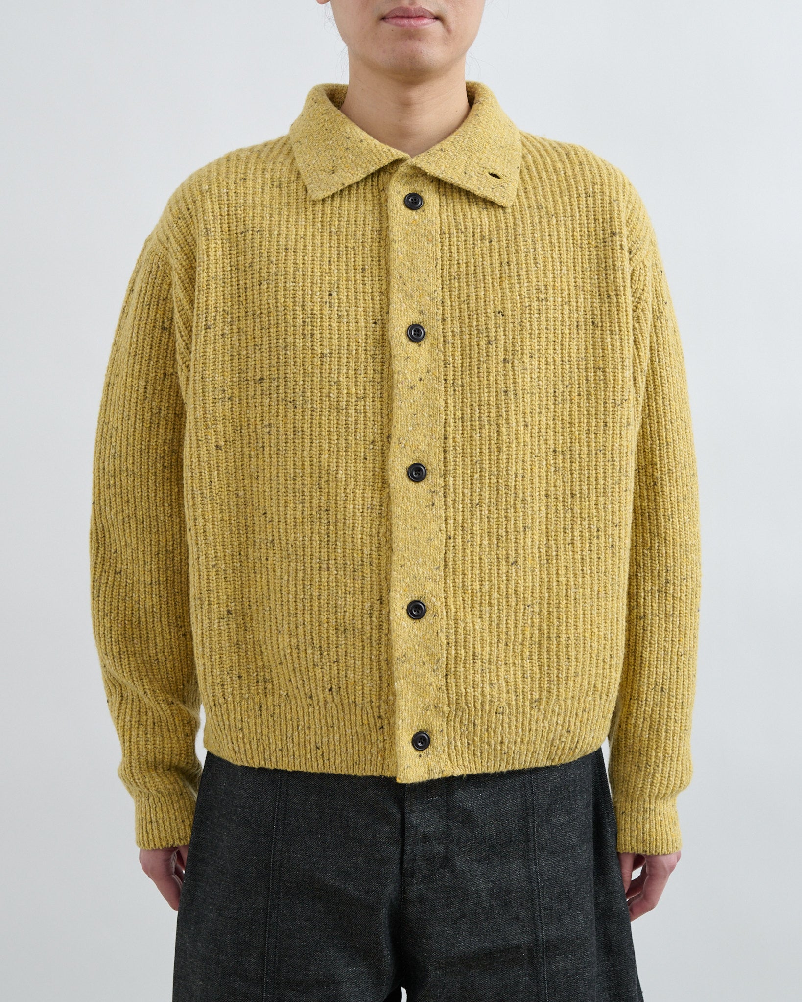 AW26 Wiral Cardigan - Speckled Mustard