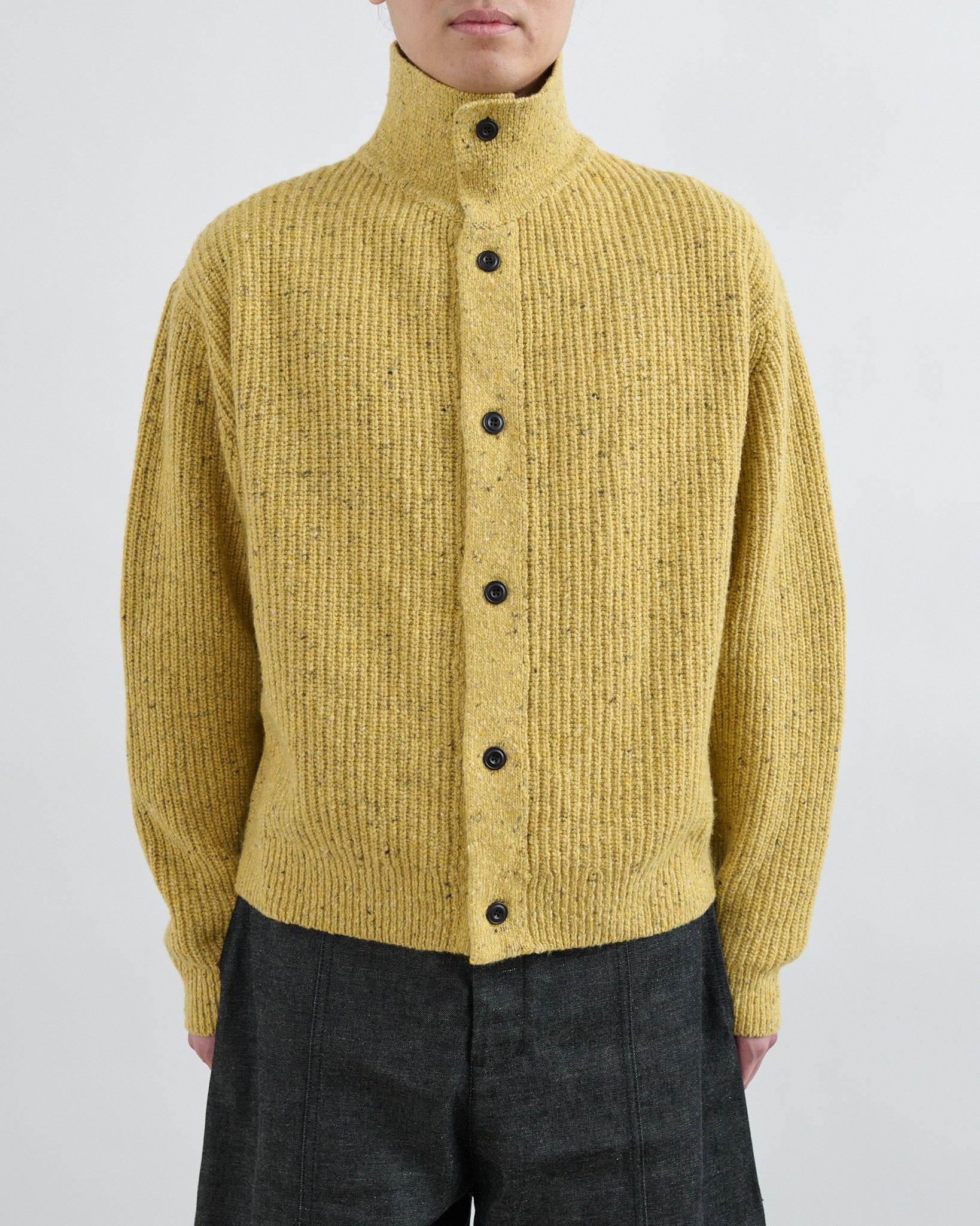 AW26 Wiral Cardigan - Speckled Mustard