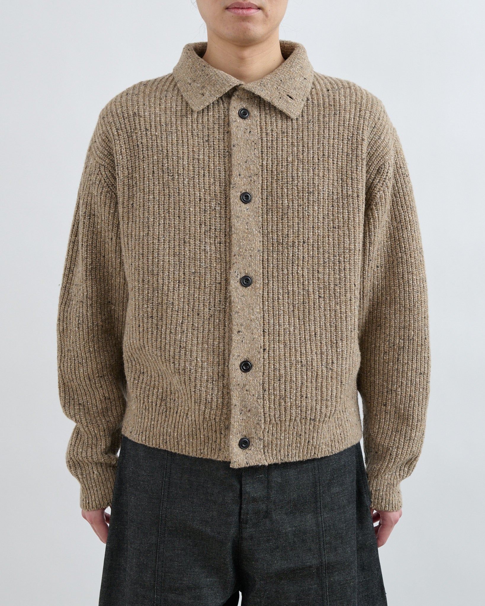 AW26 Wiral Cardigan - Speckled Beige