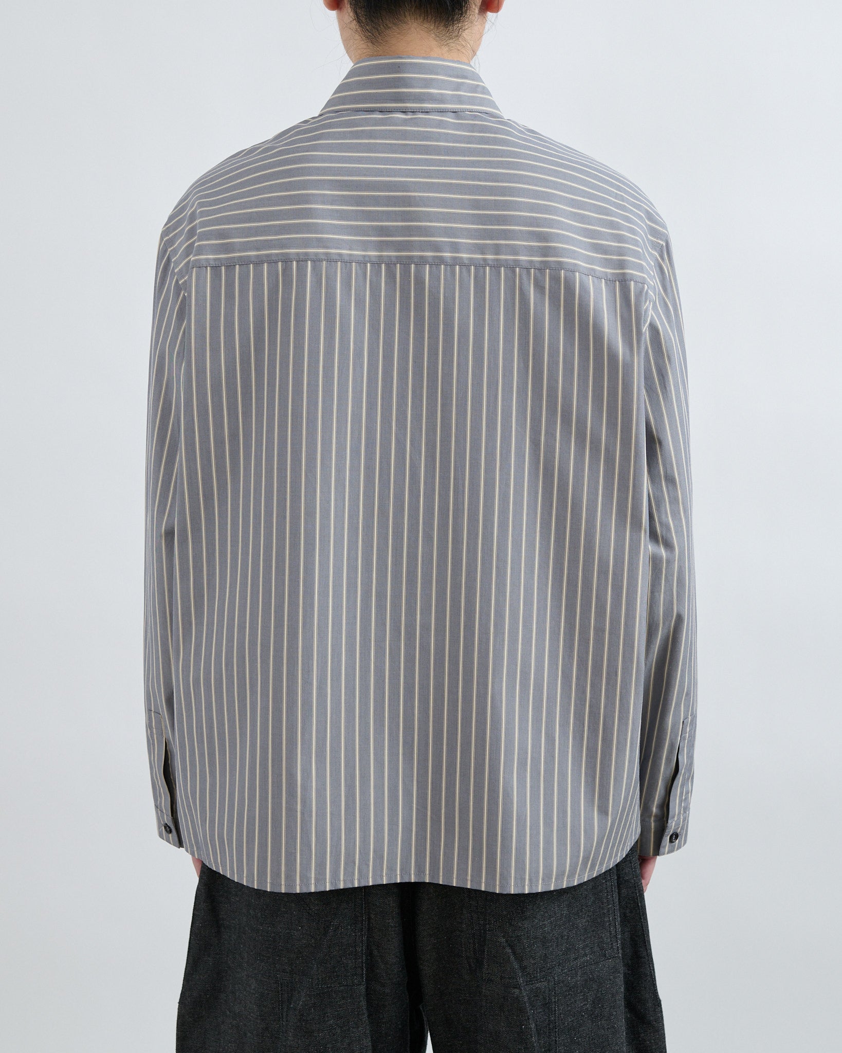 AW26 Strano Shirt - Grey/Ecru Stripe
