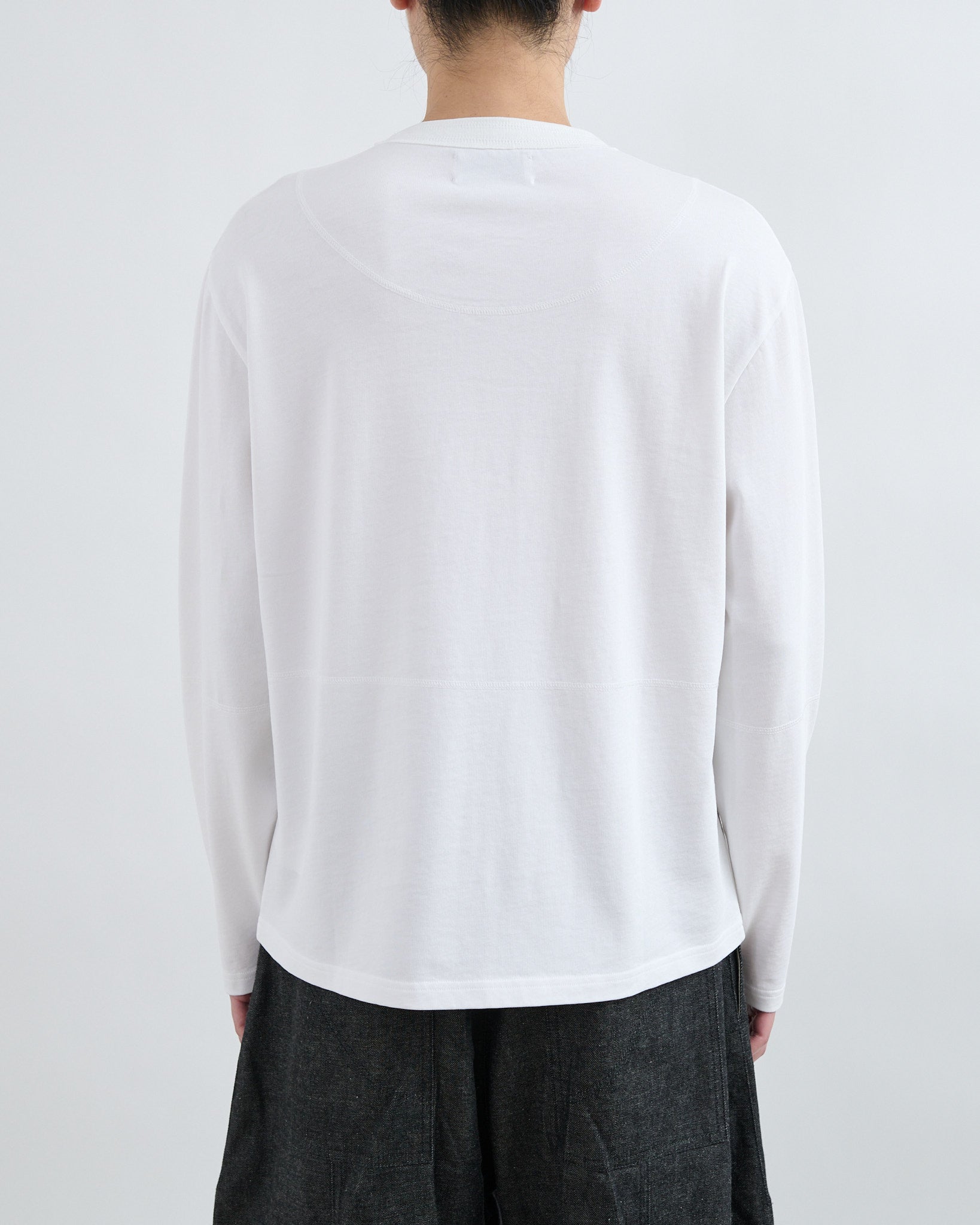 Cross Stitch Long Sleeve Tee - White