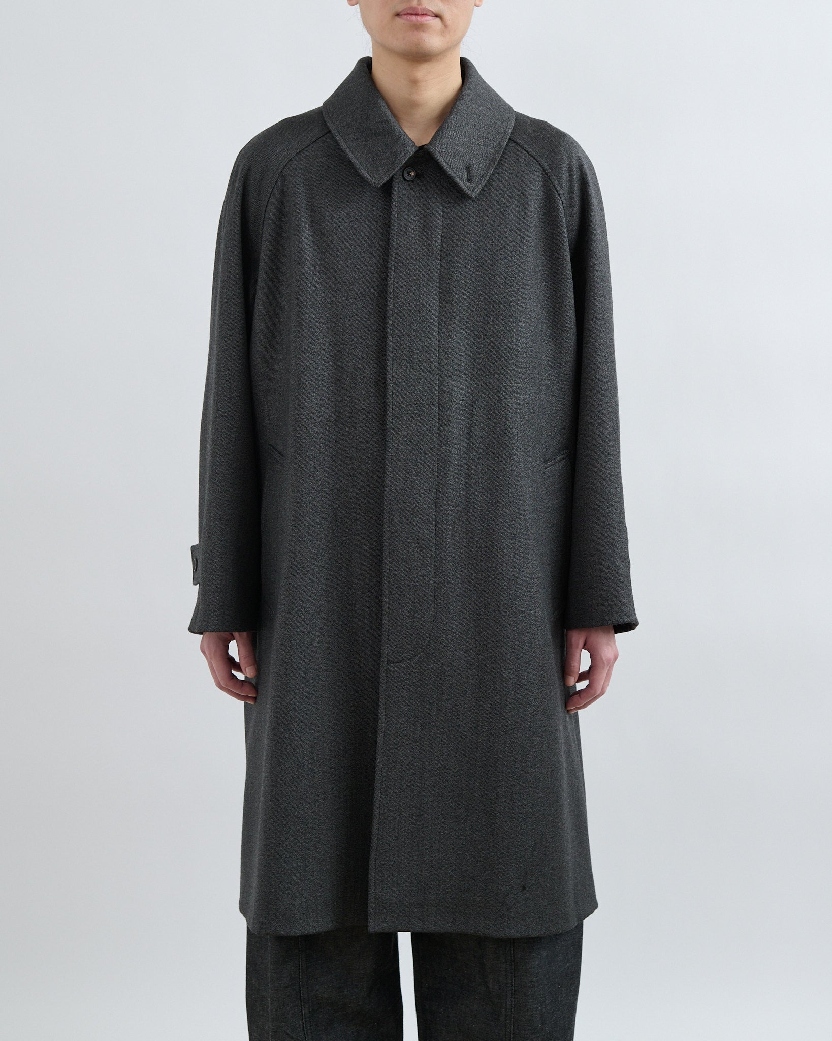 AW26 Westminster Overcoat - Grey Blue