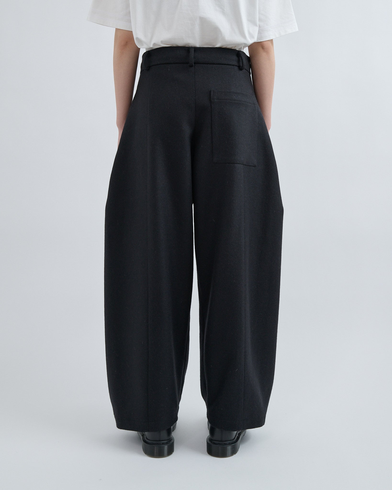 AW26 Box Pleat Trouser Wool - Black