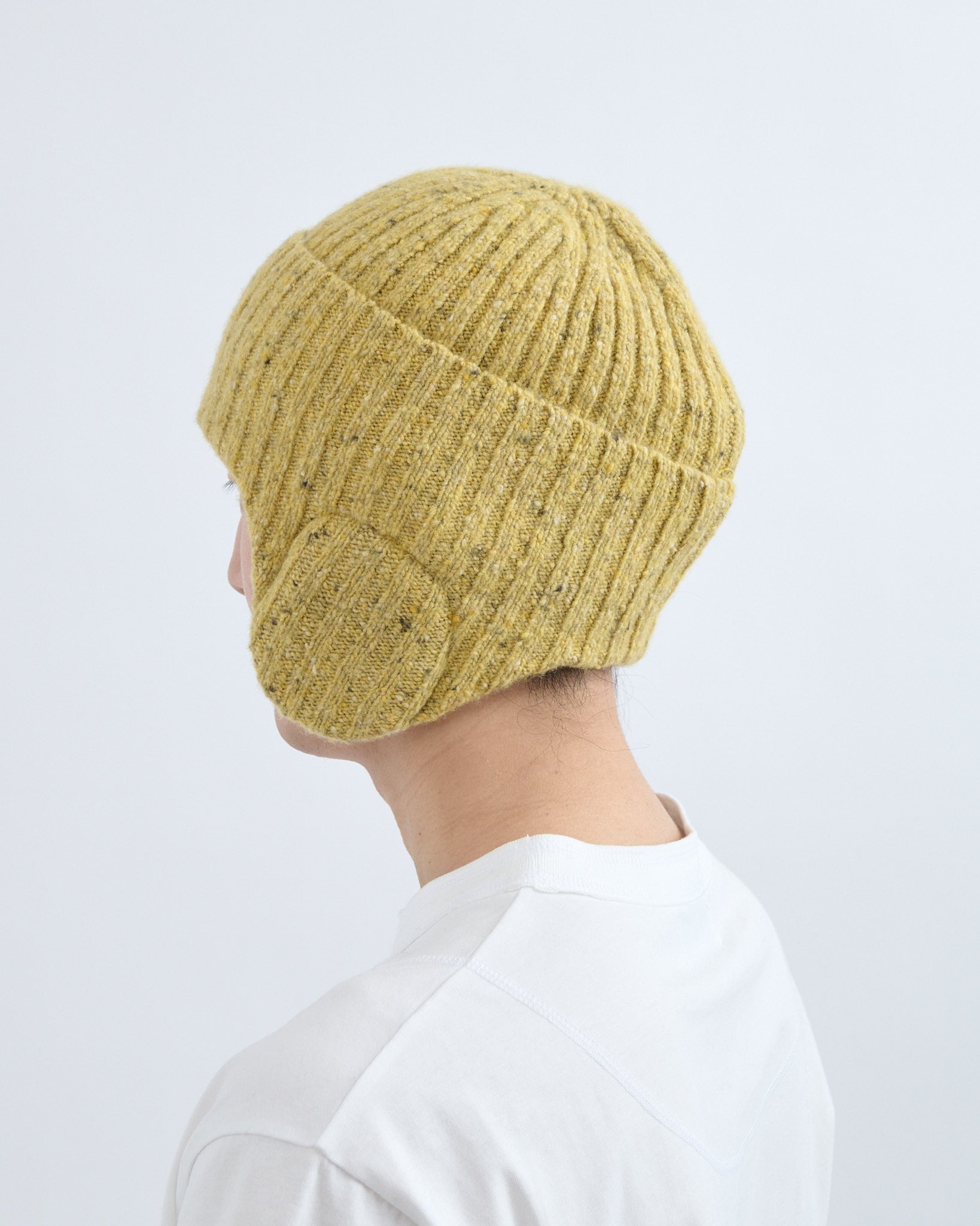 AW26 Flap Beanie - Speckled Mustard