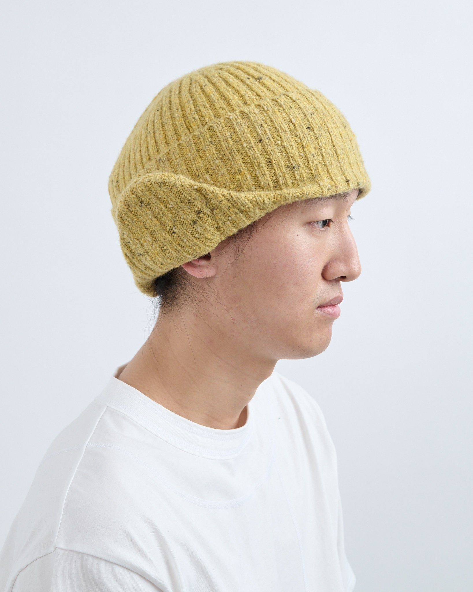 AW26 Flap Beanie - Speckled Mustard