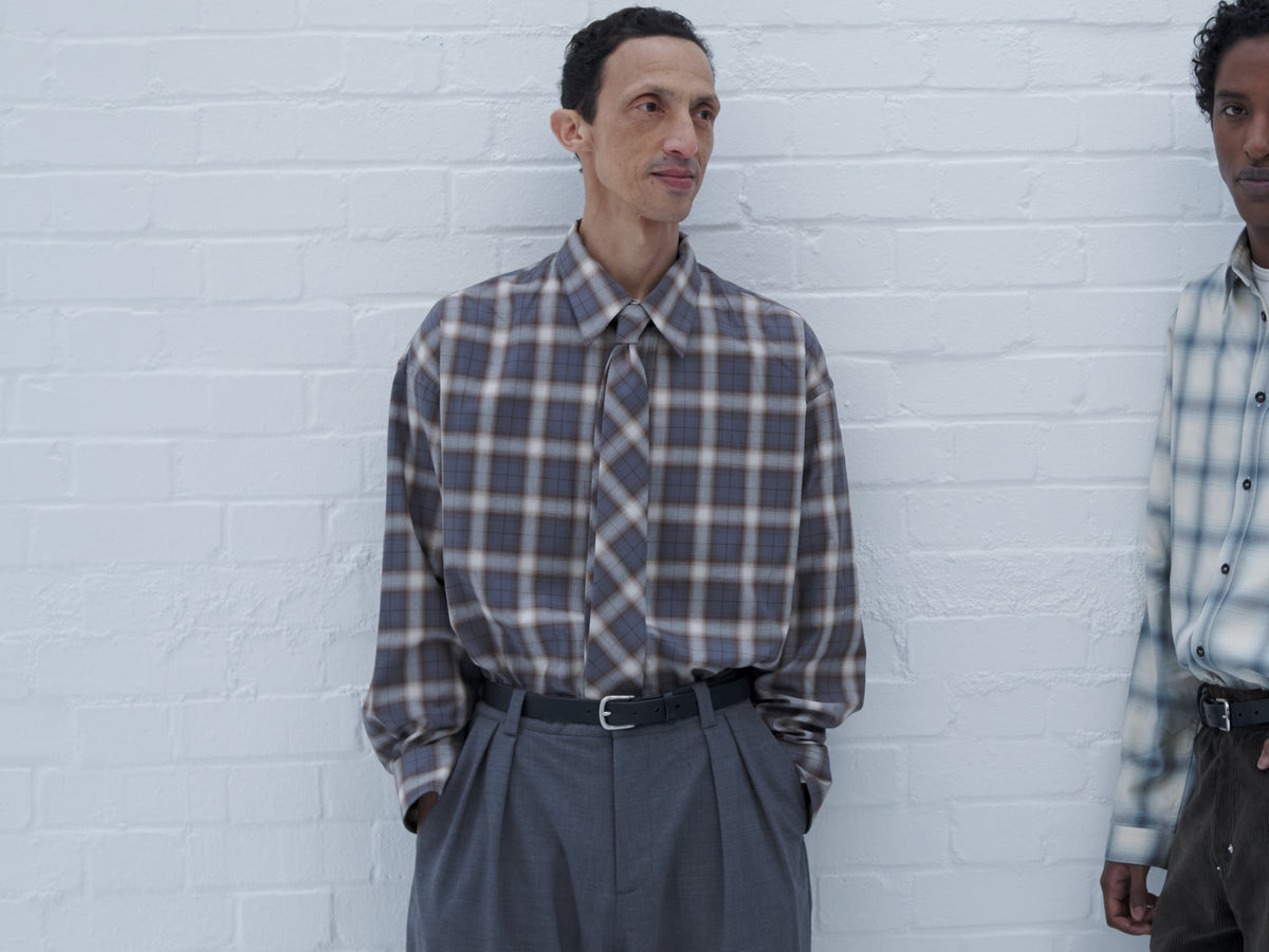 Chisholm Shirt - Ivory Espresso Check