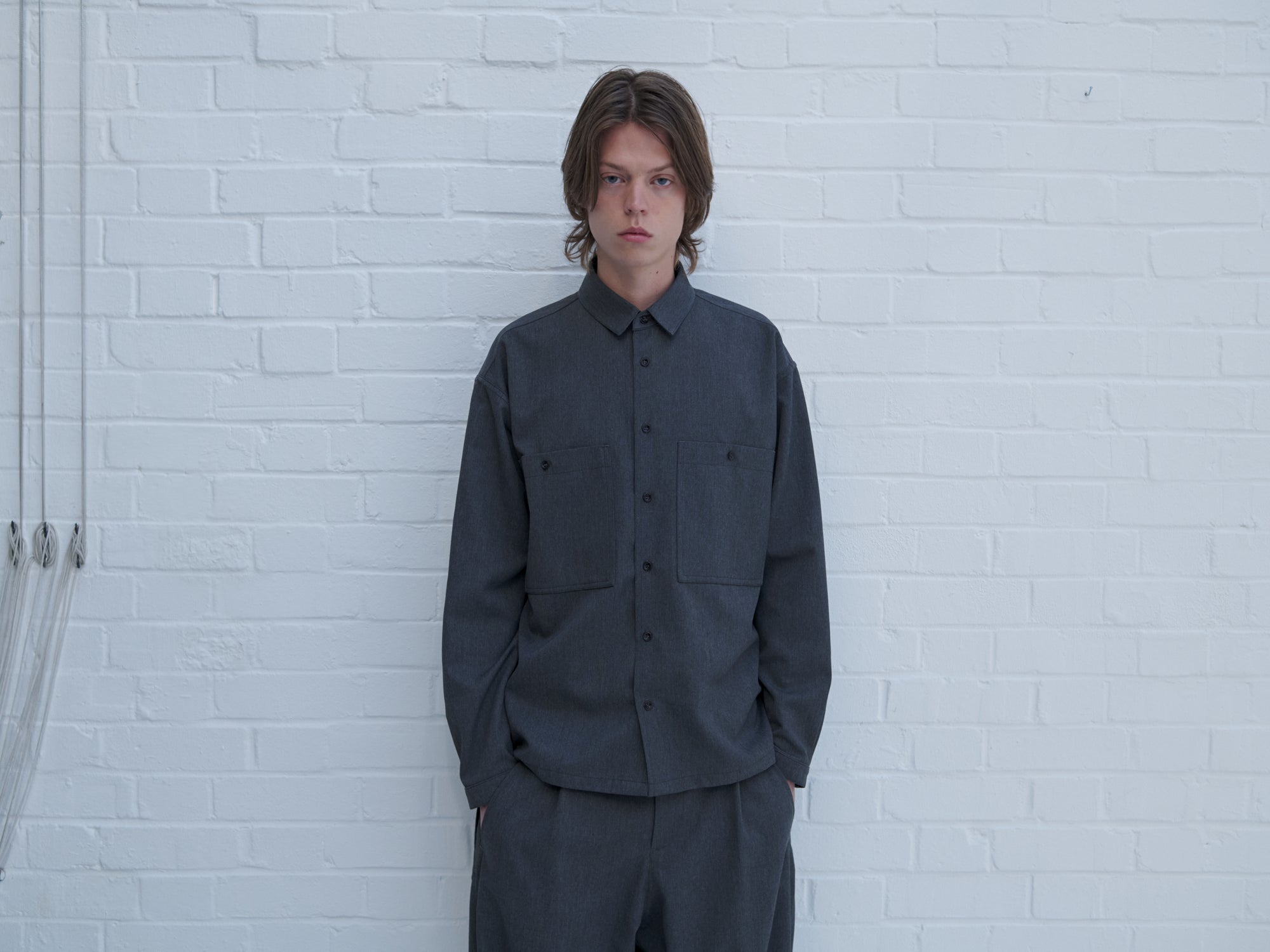 Grange Shirt - Mid Grey